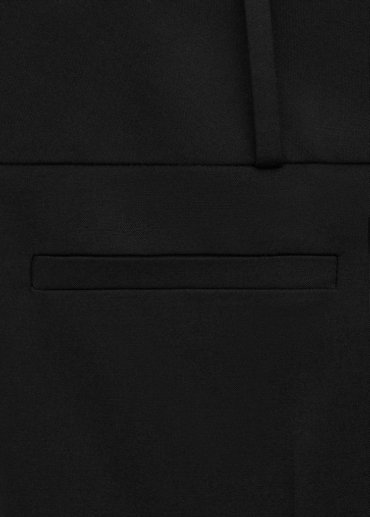 Straight-leg trousers with belt loops — Black