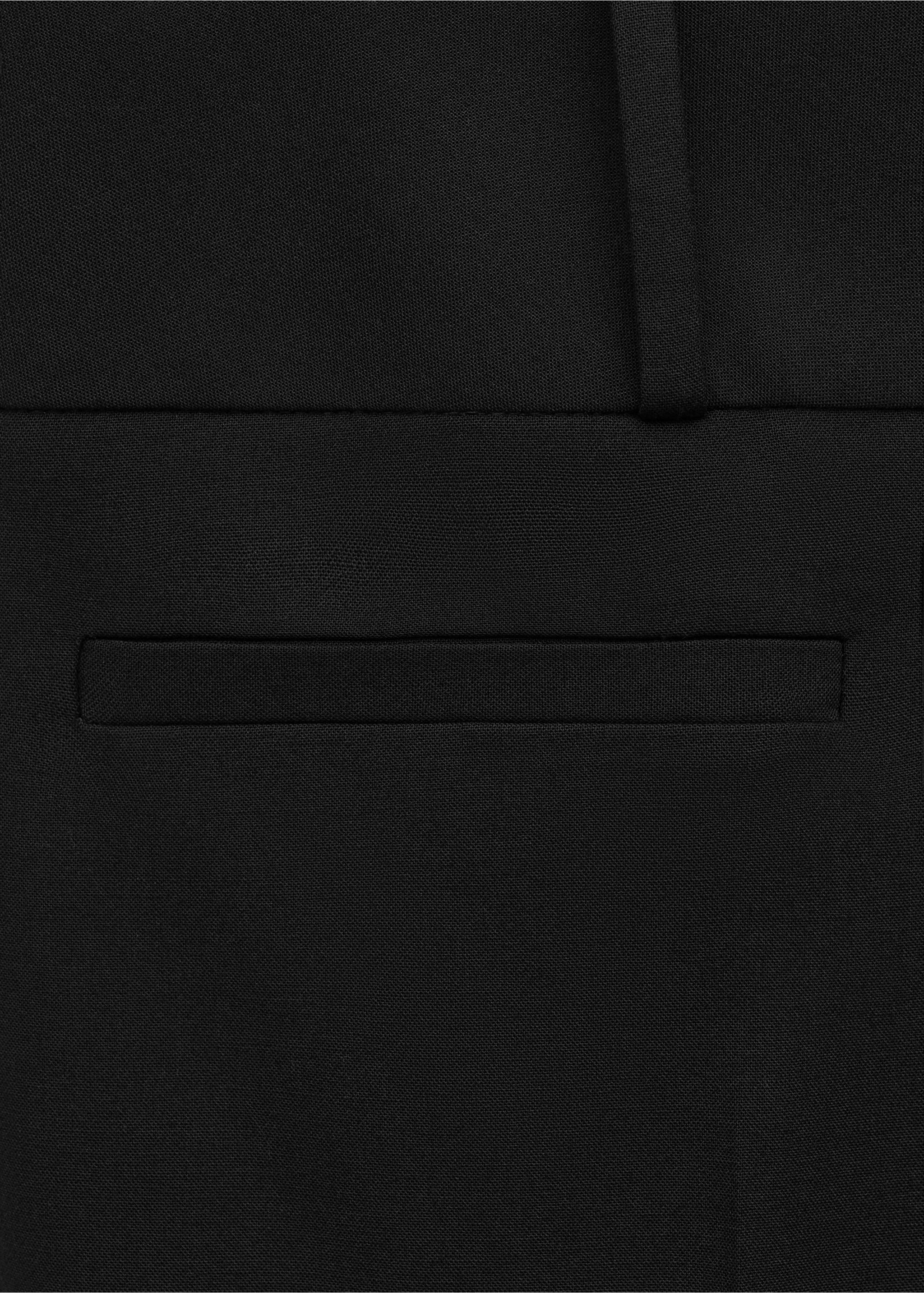 Straight-leg trousers with belt loops - Details of the article 0, Black. Ref: 27083342-00.