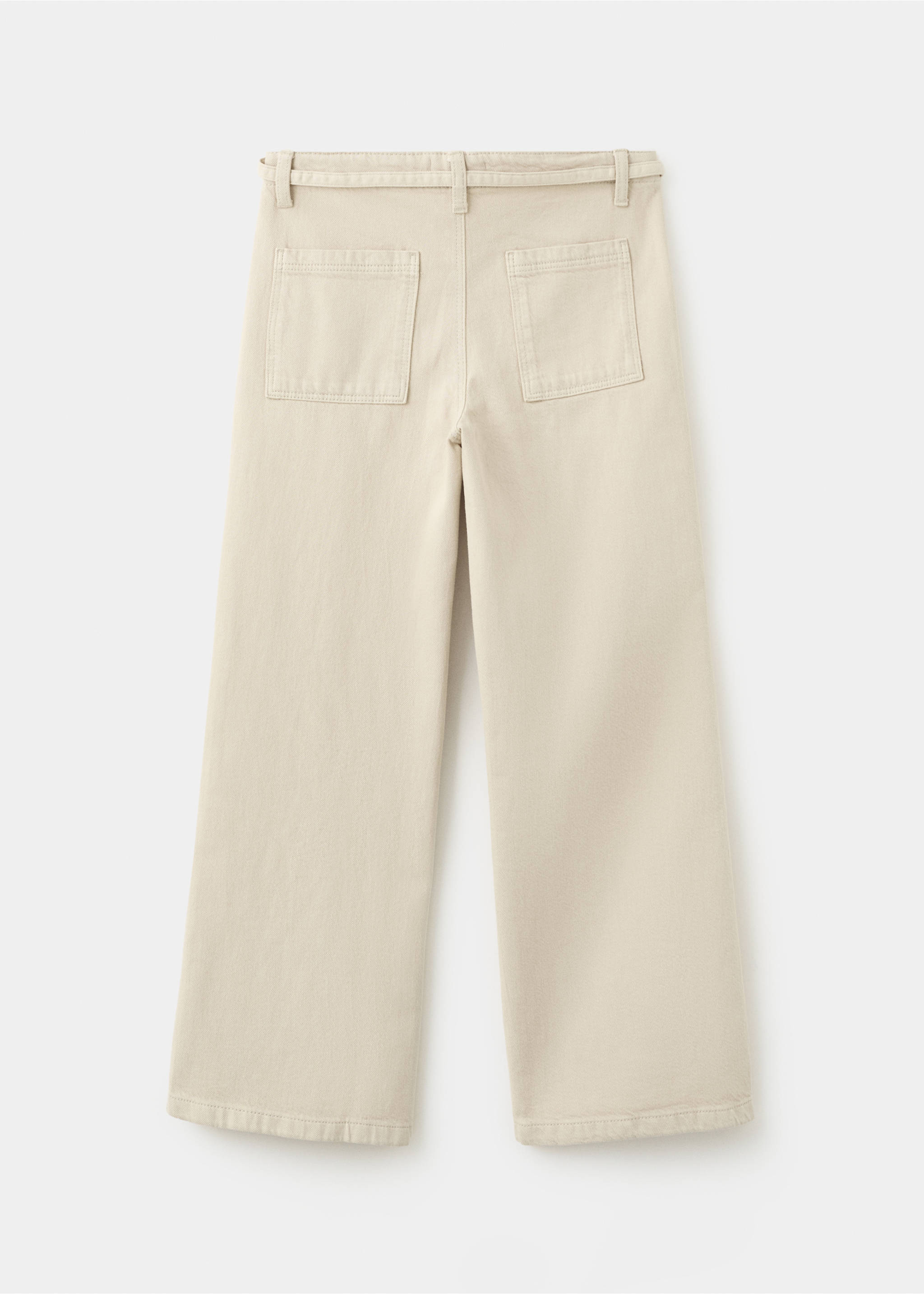 Wide leg jeans with belt - Reverse of the article, Medium Brown. Ref: 27083706-00.