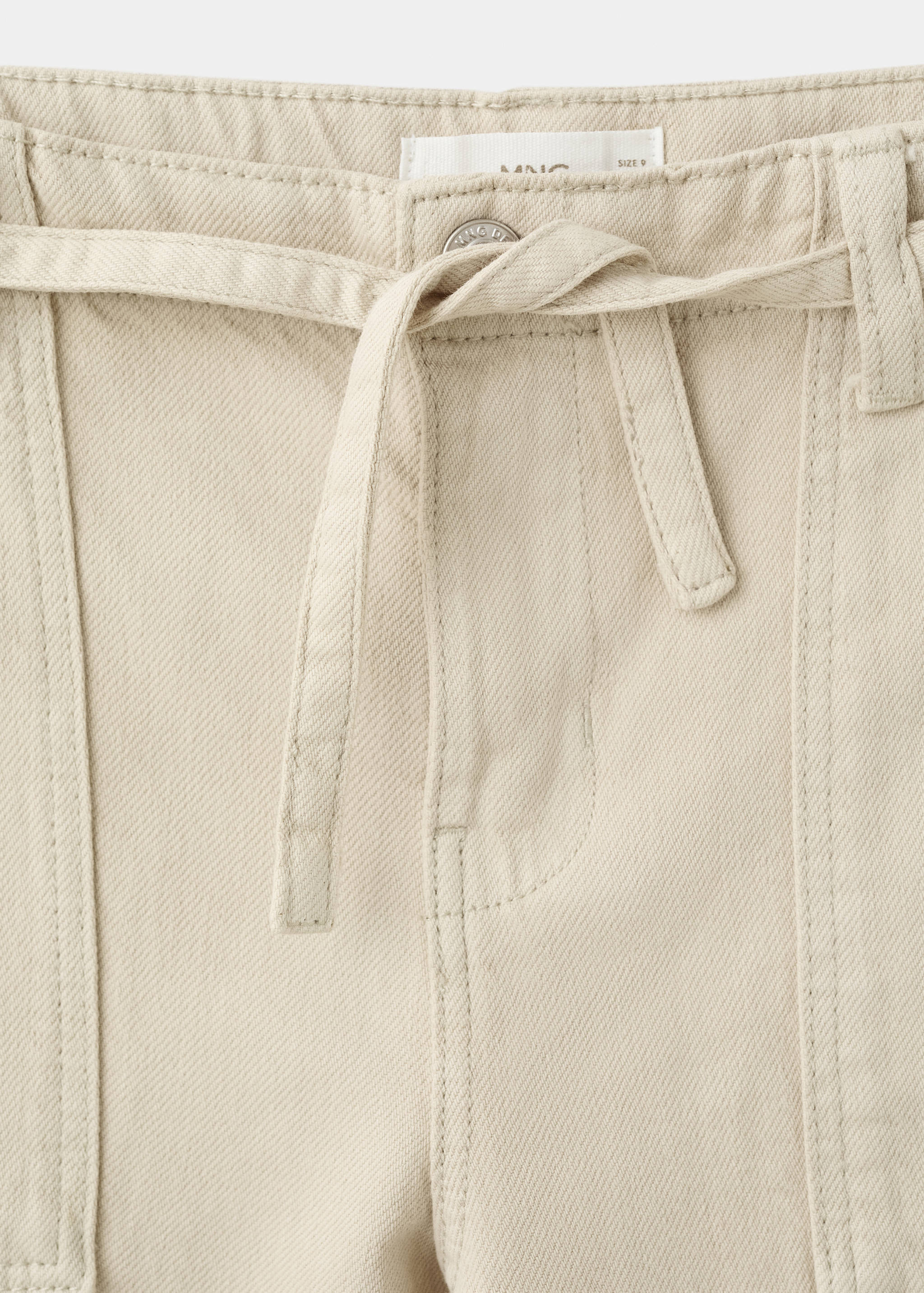 Wide leg jeans with belt - Details of the article 0