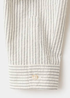 Striped cotton shirt — Ecru 5