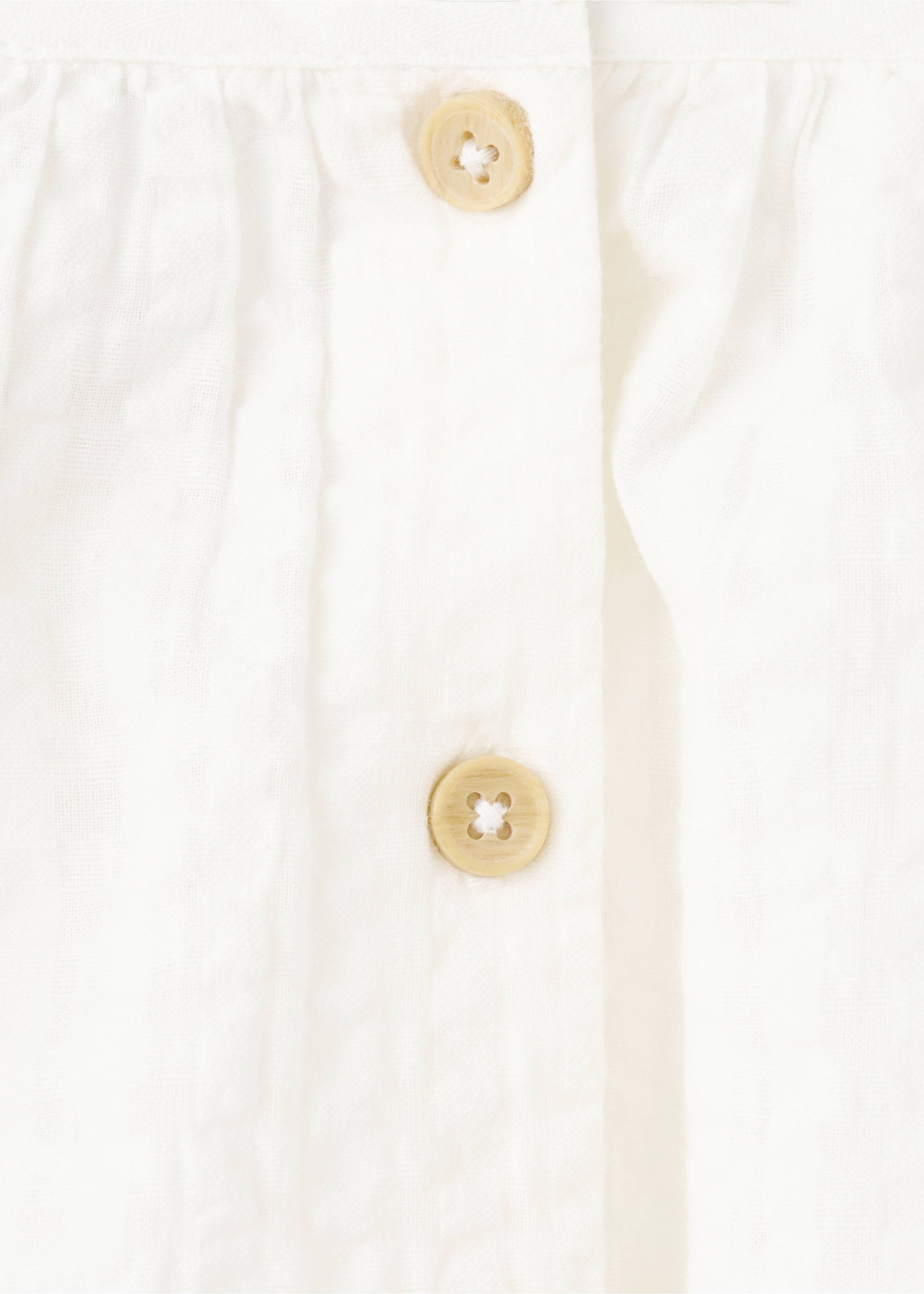 A-line cotton blouse - Details of the article 0, Off White. Ref: 27083709-00.