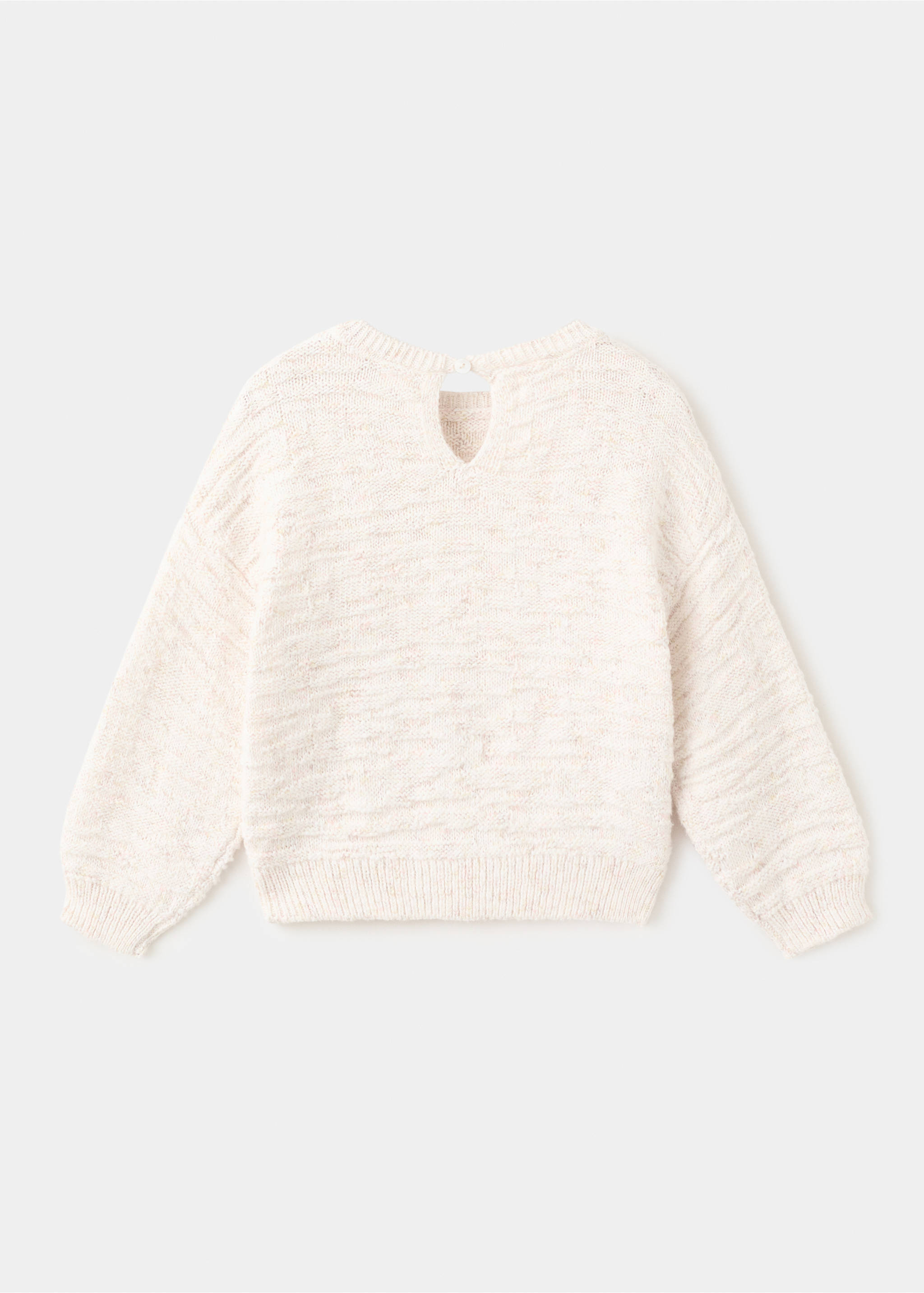 Jersey punto trenzado - Reverso del artículo, Crudo. Ref: 27083710-00.