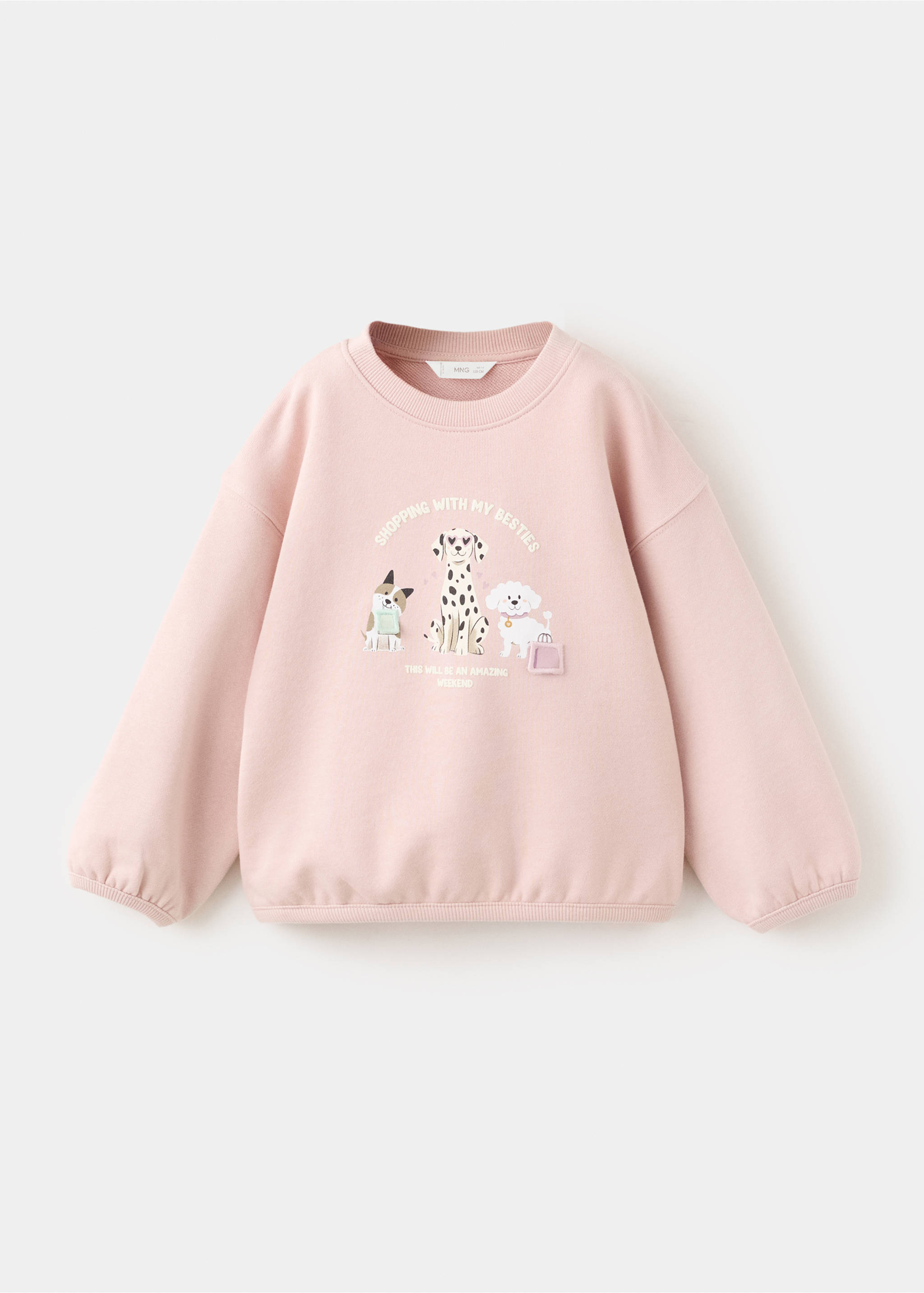 Printed animal sweatshirt - Article without model, Pink. Ref: 27083711-00.