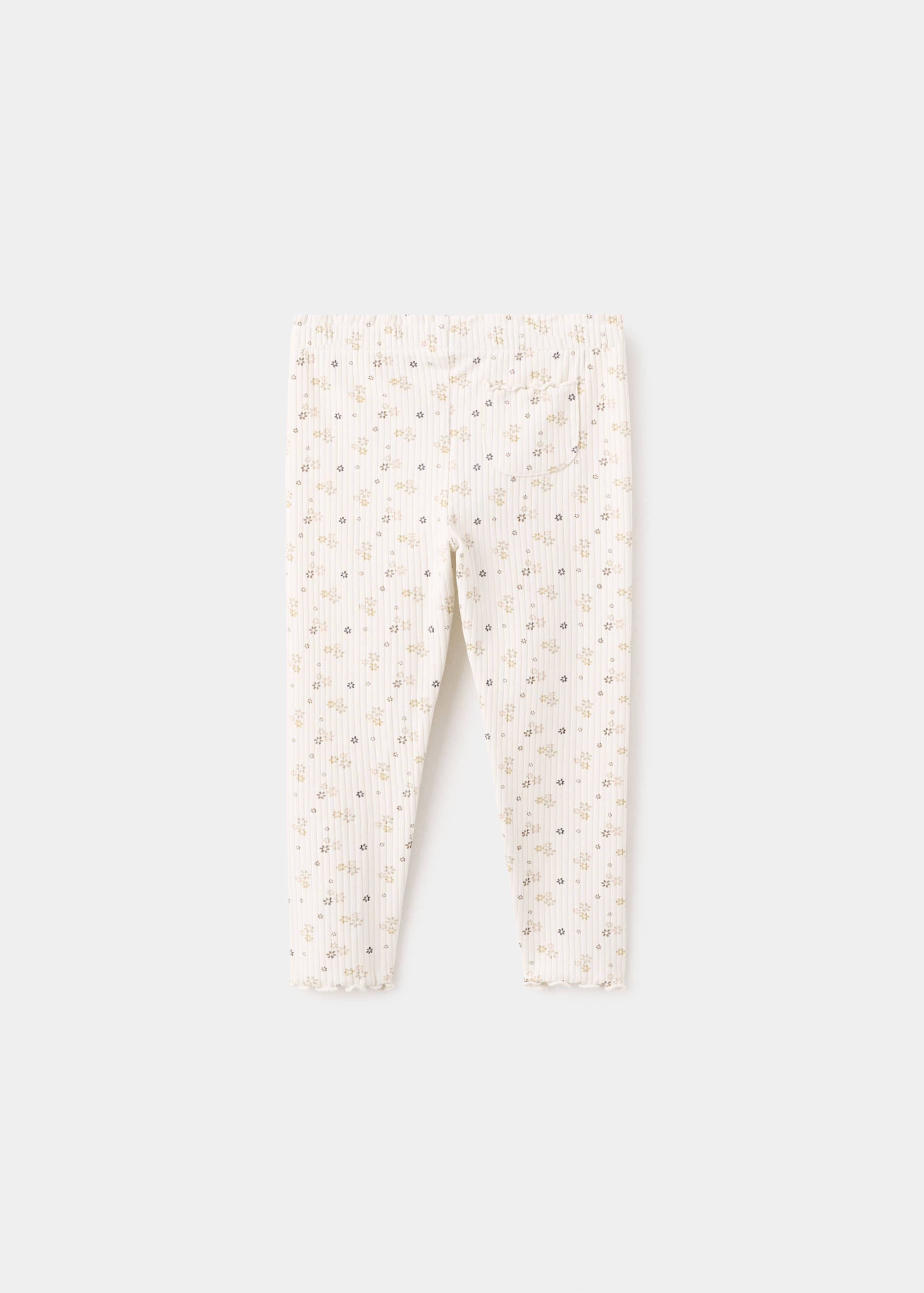 Leggings canalé flores - Reverso del artículo