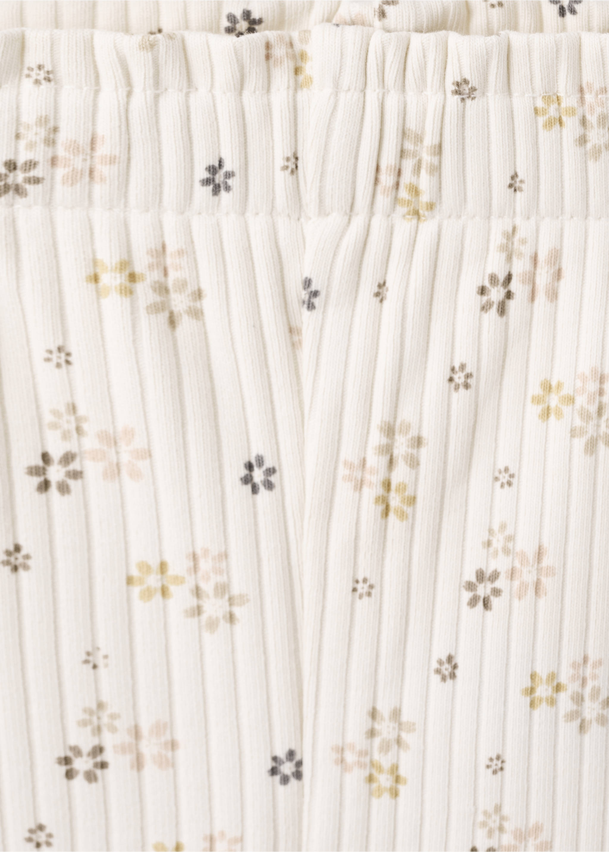 Leggings canalé flores - Detalle del artículo 8, Crudo. Ref: 27083714-00.