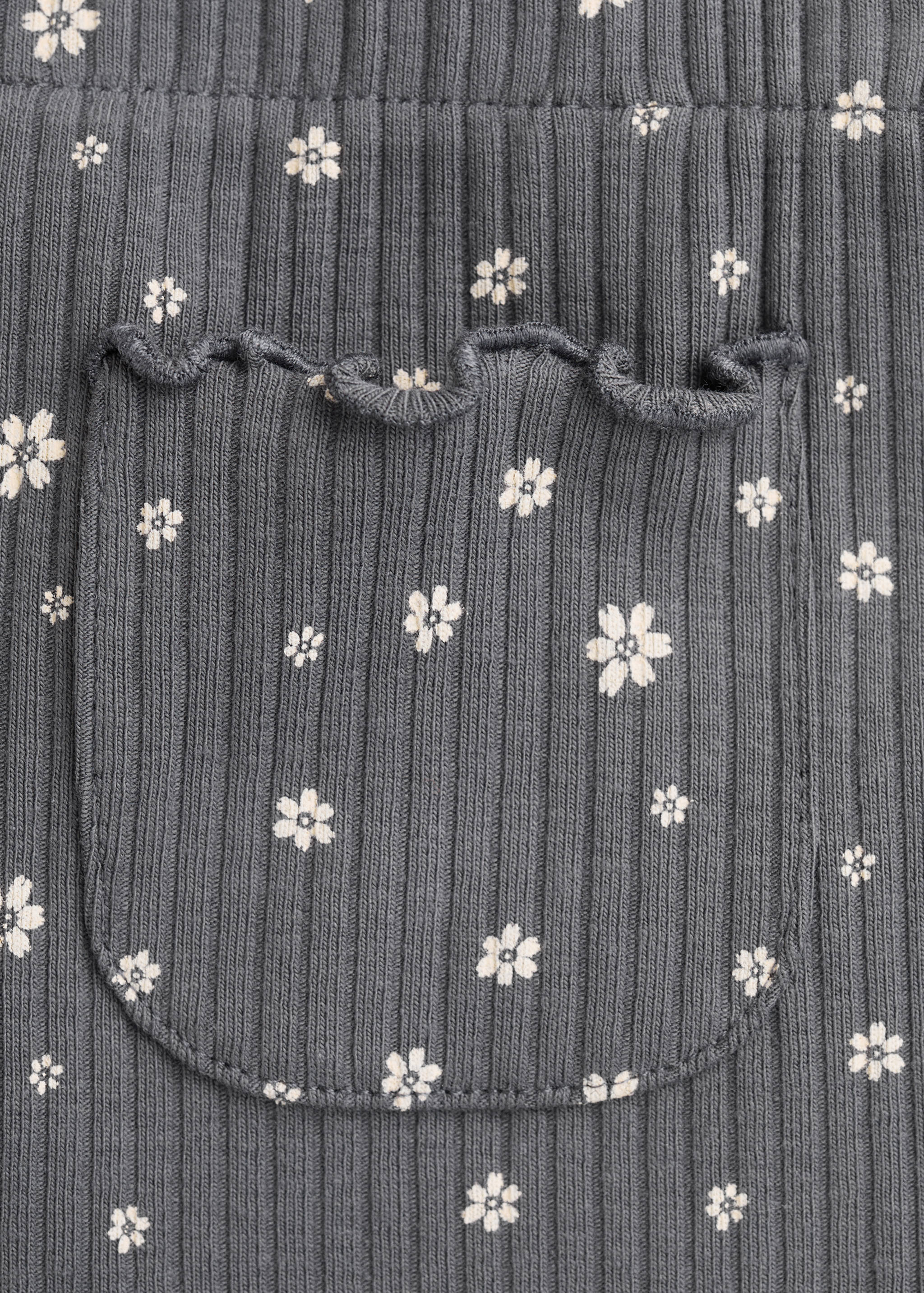 Leggings canalé flores - Detalle del artículo 0