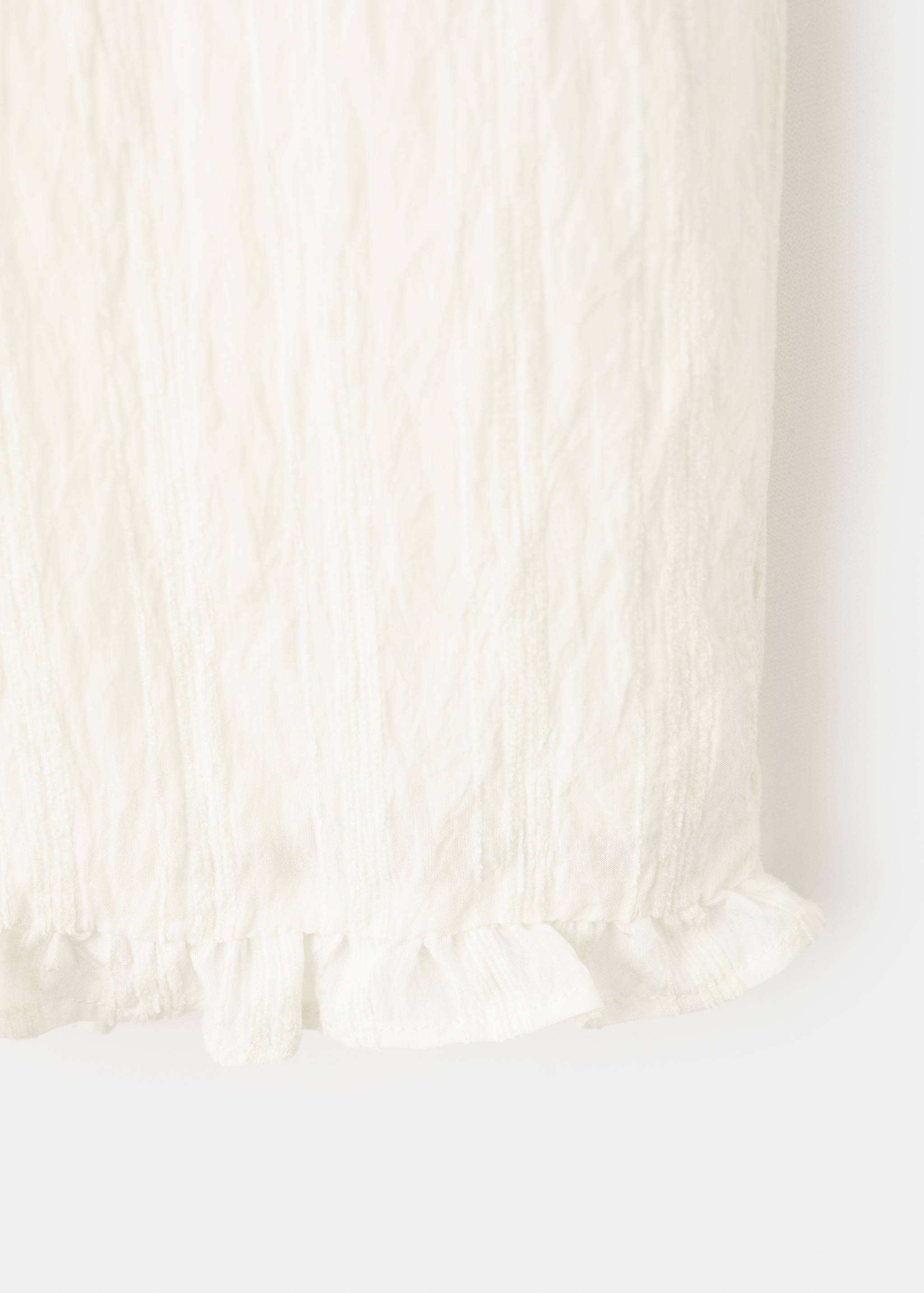 荷叶边纹理长裤 - null