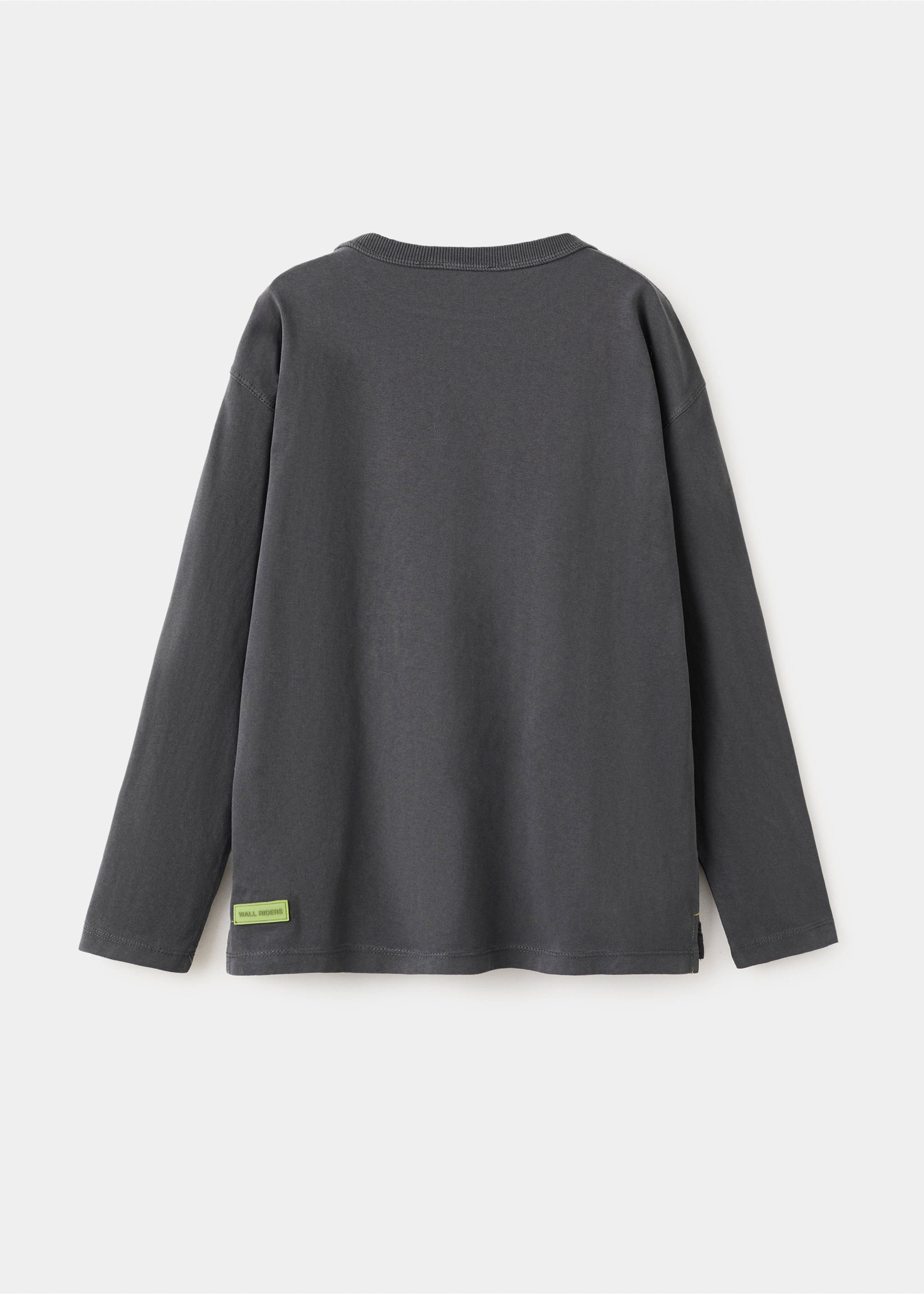 Text cotton T-shirt - Reverse of the article, Charcoal. Ref: 27083716-00.