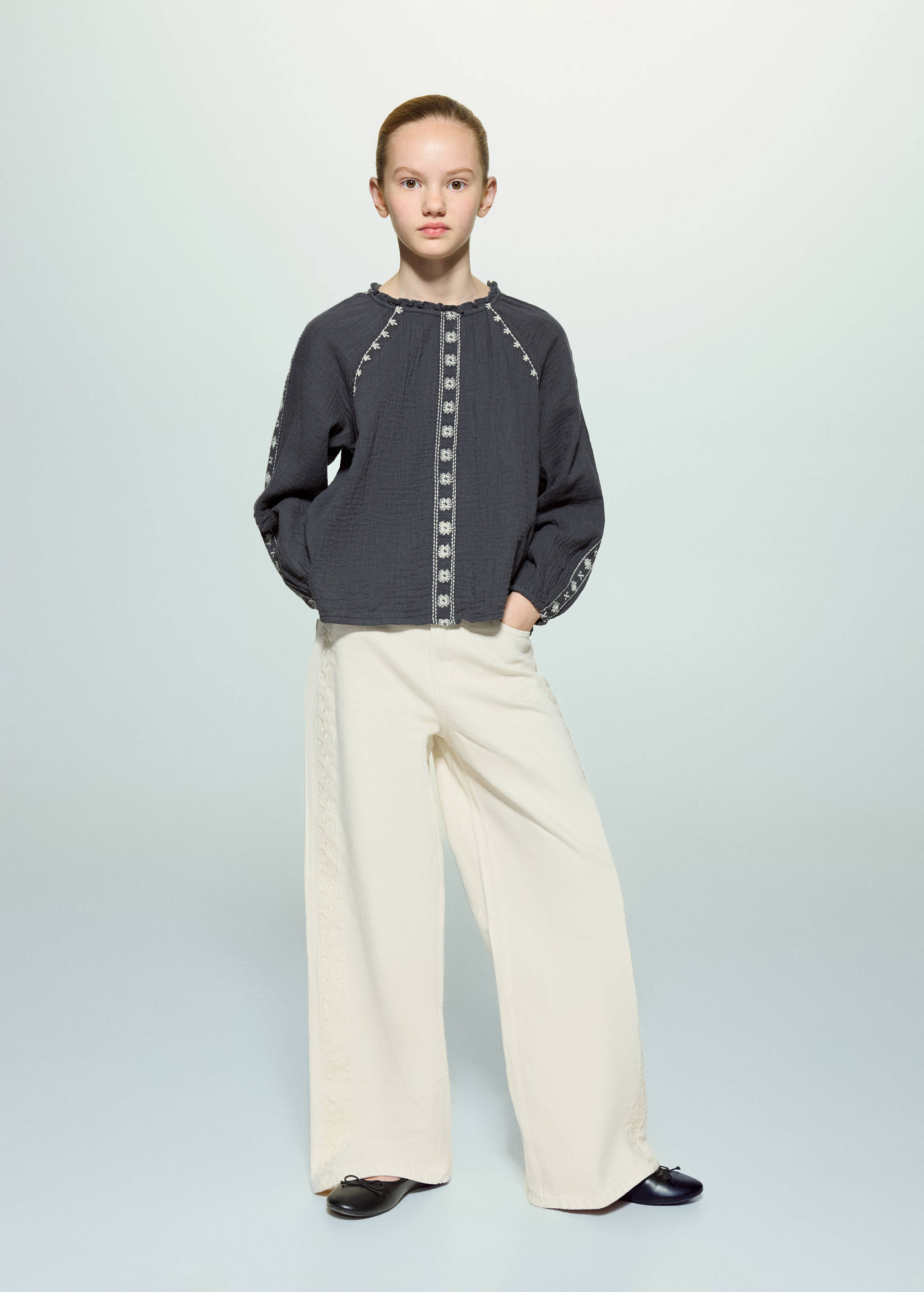 Blouse coton broderie - Plan général