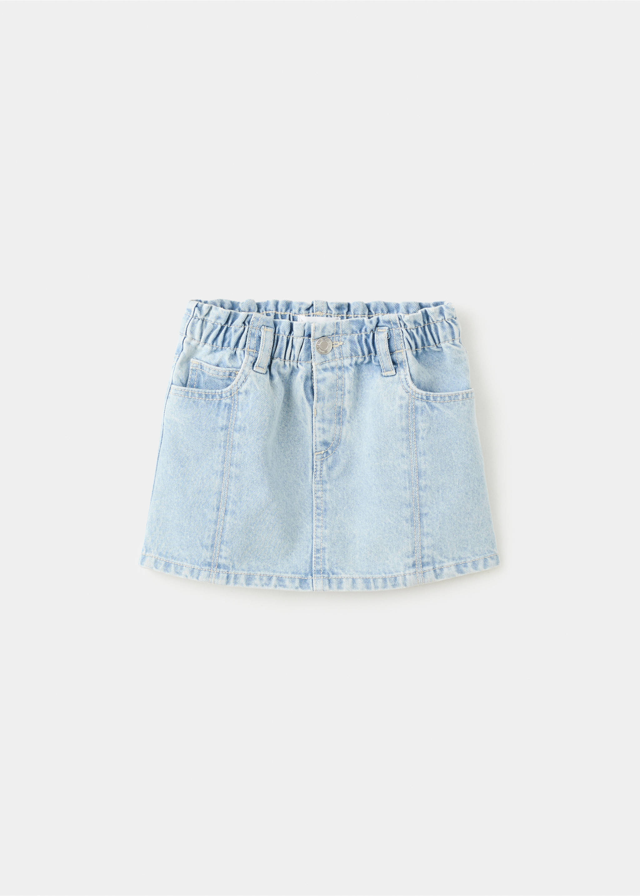 Falda vaquera paperbag - Artículo sin modelo, Azul claro. Ref: 27083723-00.