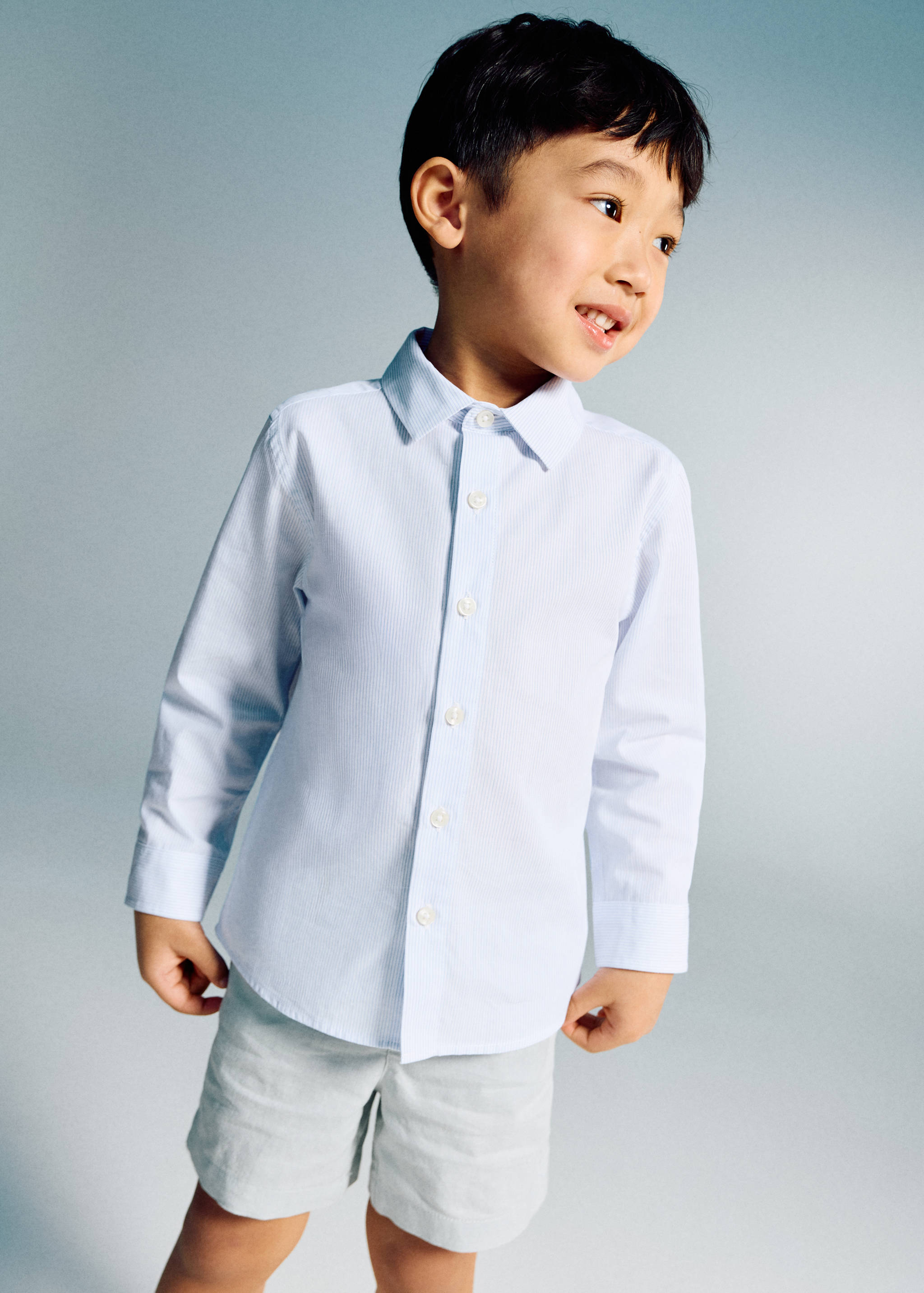 Camisa rayas algodón - Plano medio