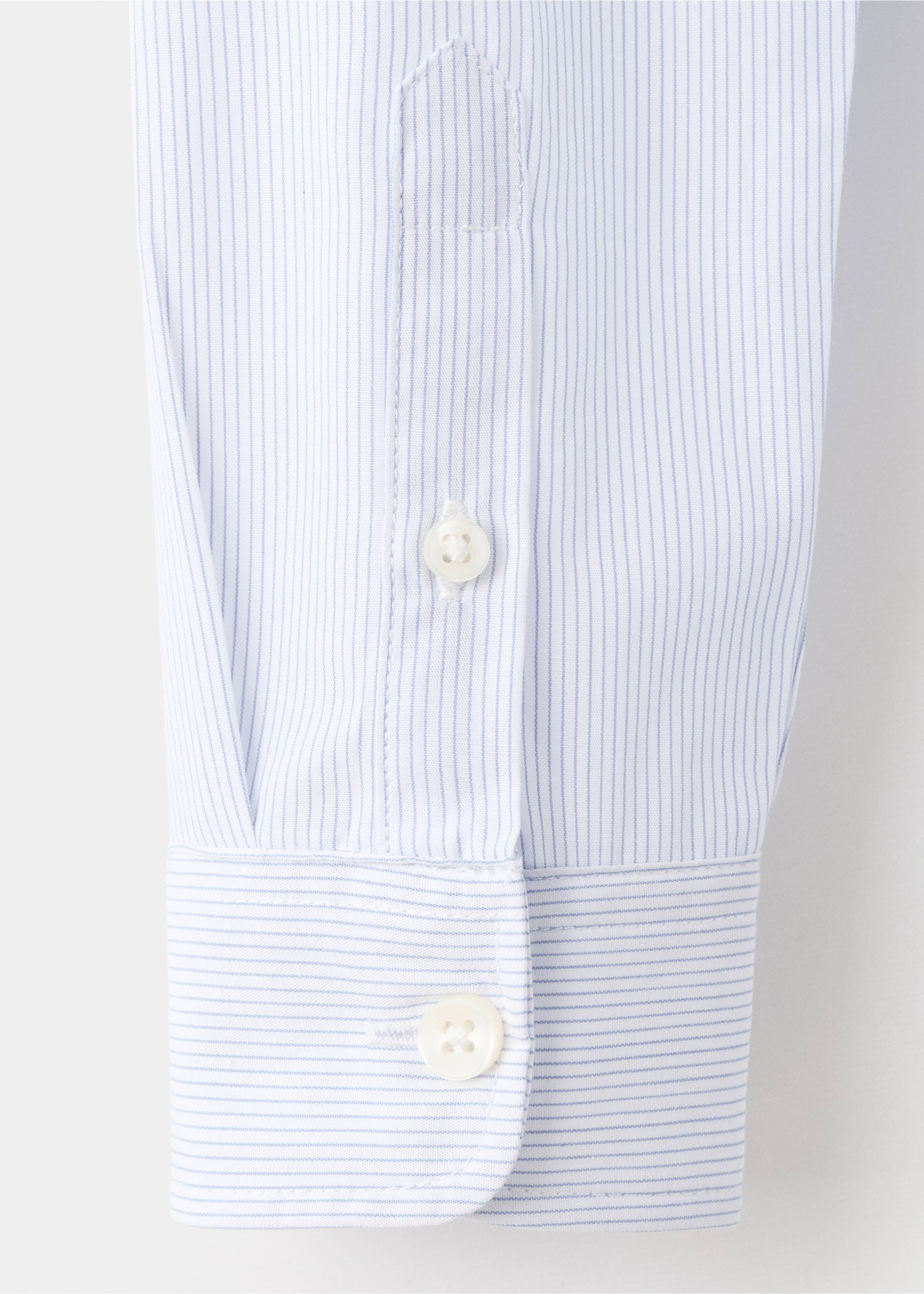 Camisa rayas algodón - Detalle del artículo 8, Azul celeste. Ref: 27083724-00.