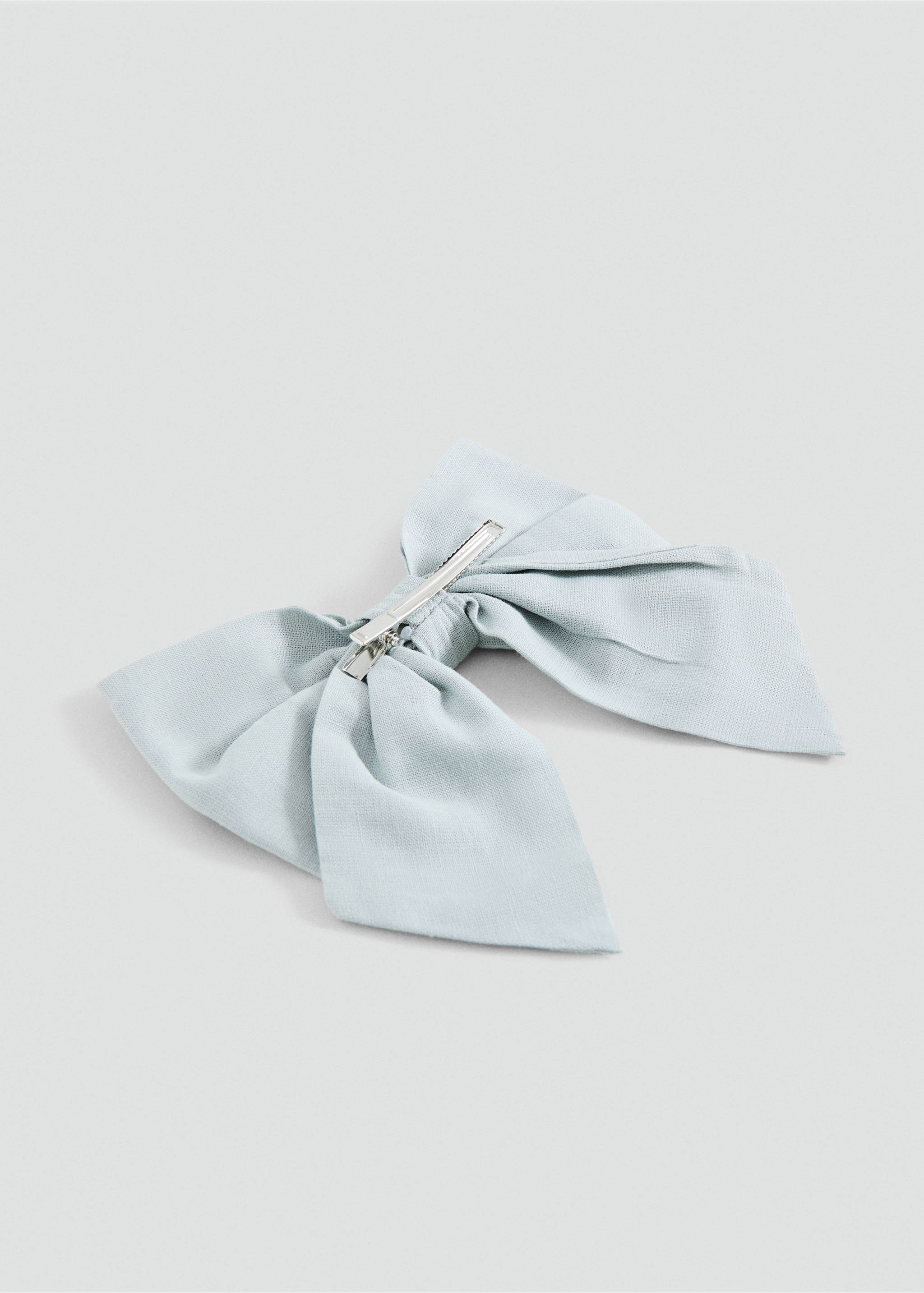 Bow hairclip - Medium plane, Aqua Green. Ref: 27083728-00.