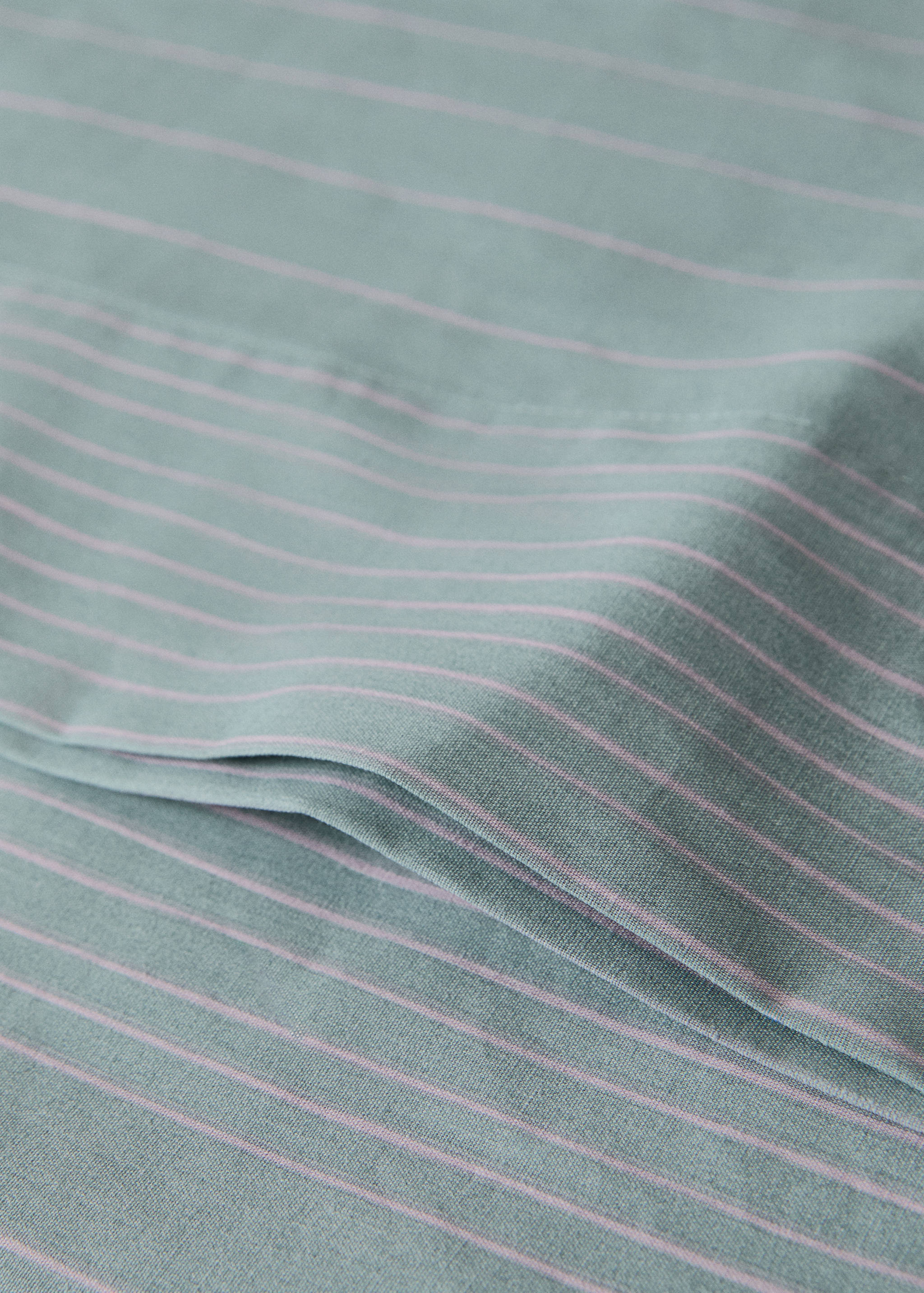 Cotton percale striped watercolour pillowcase 45x110 cm - Details of the article 1
