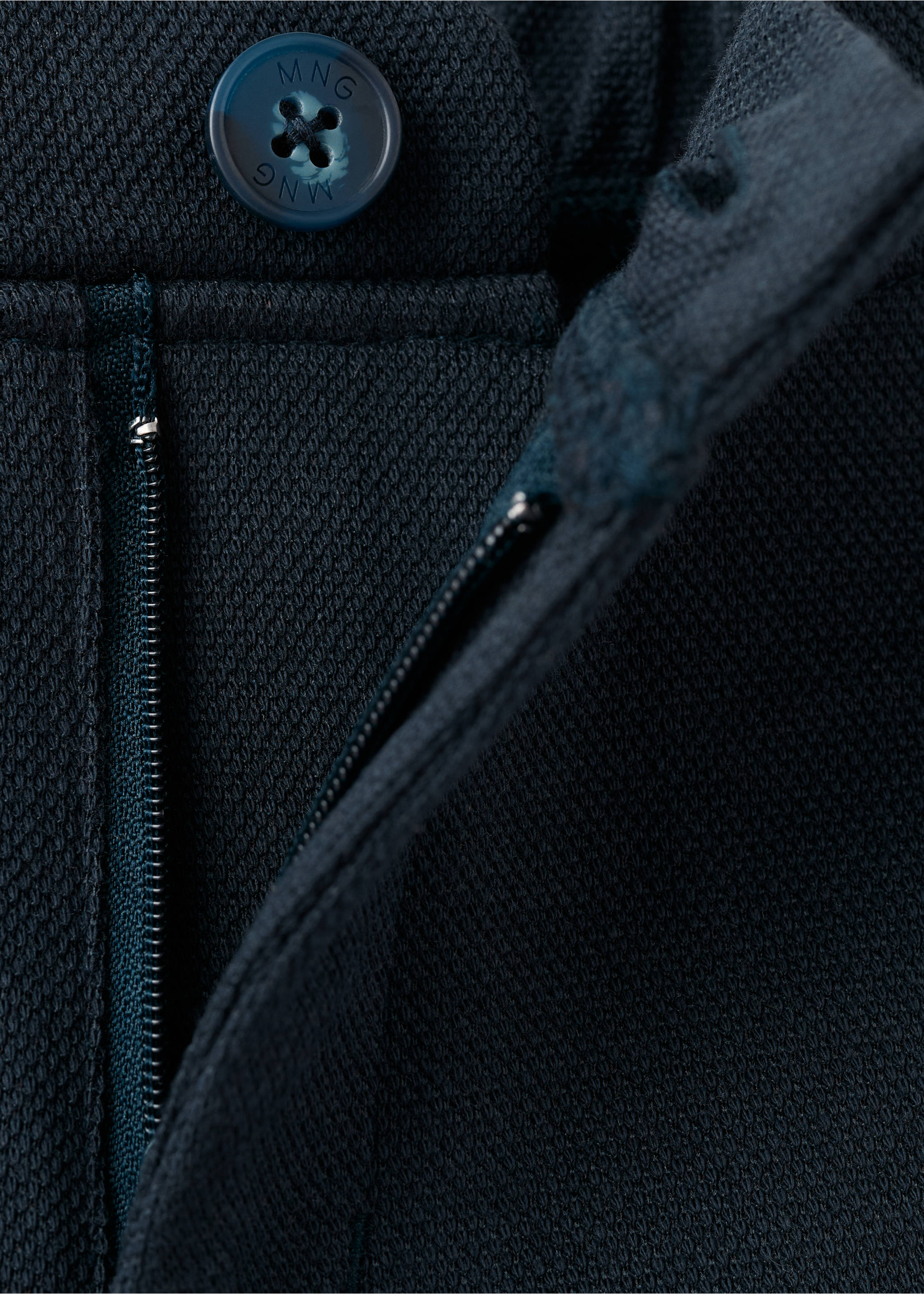 Pantalón recto algodón - Detalle del artículo 0, Azul marino. Ref: 27083730-00.