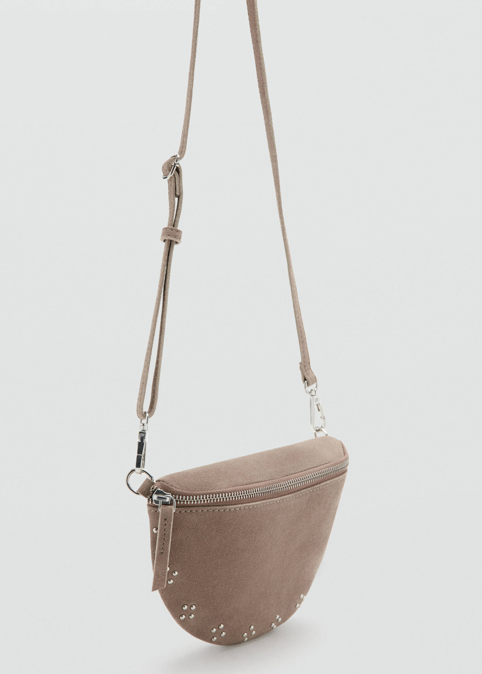 Leather crossbody bag - Medium plane