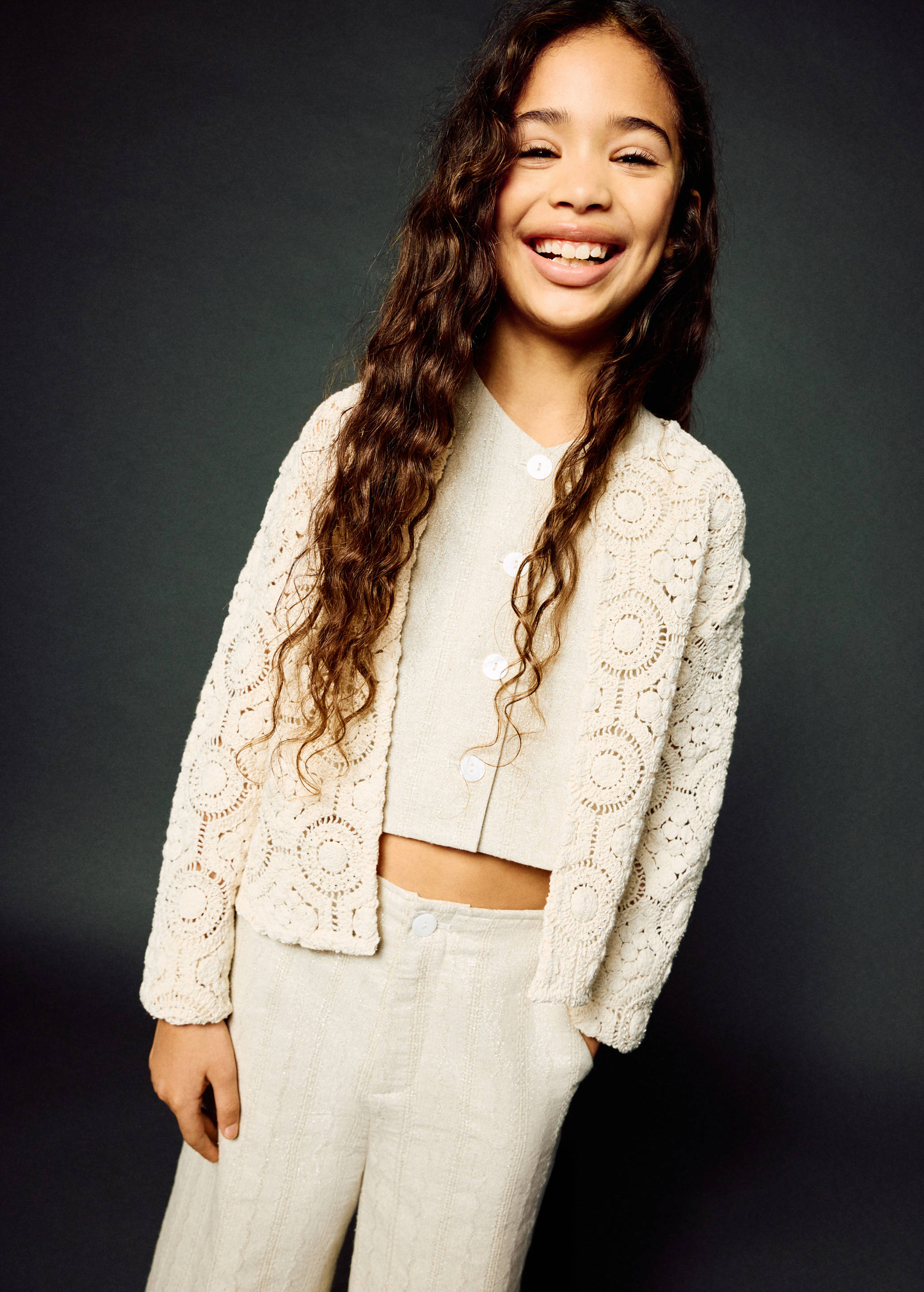 Openwork knit cardigan - Medium plane