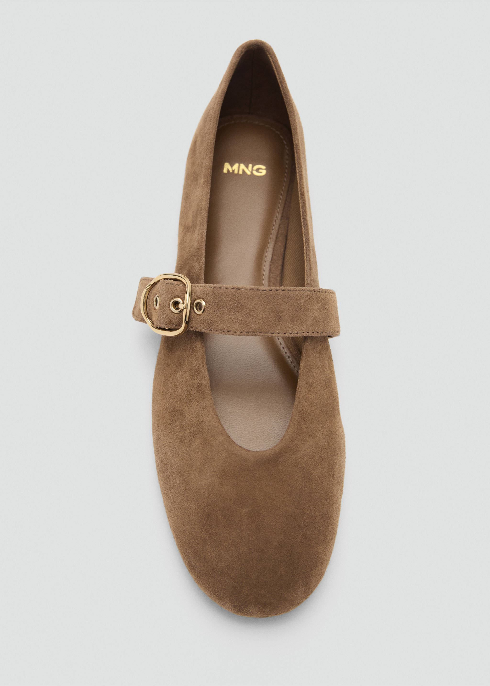 Ballerinasko i läder med spänne - Detaljer om artikeln 2, Sand. Ref: 27083735-00.