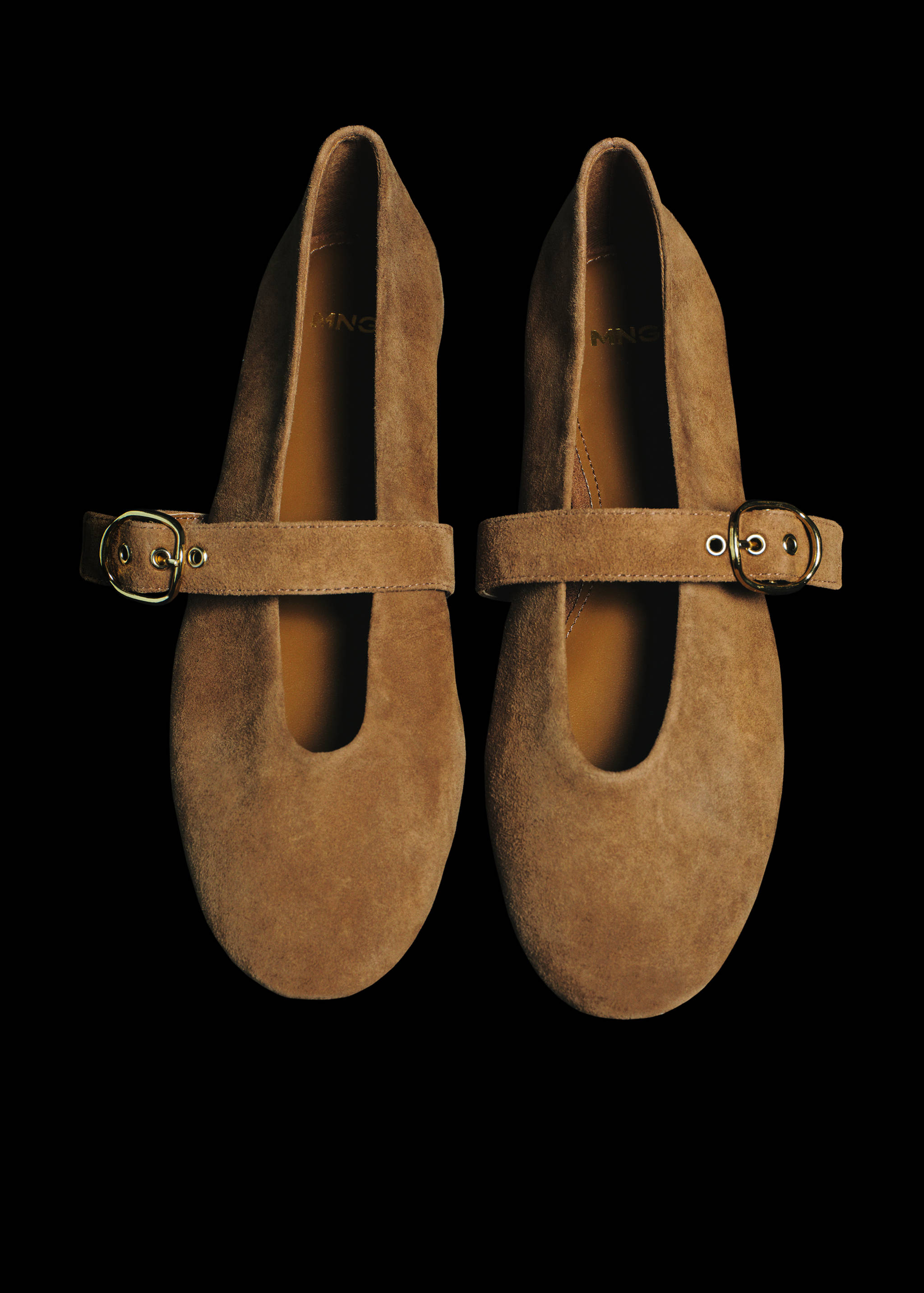 حذاء باليرينا من الجلد مع شريط وإبزيم - تفاصيل المنتج 6