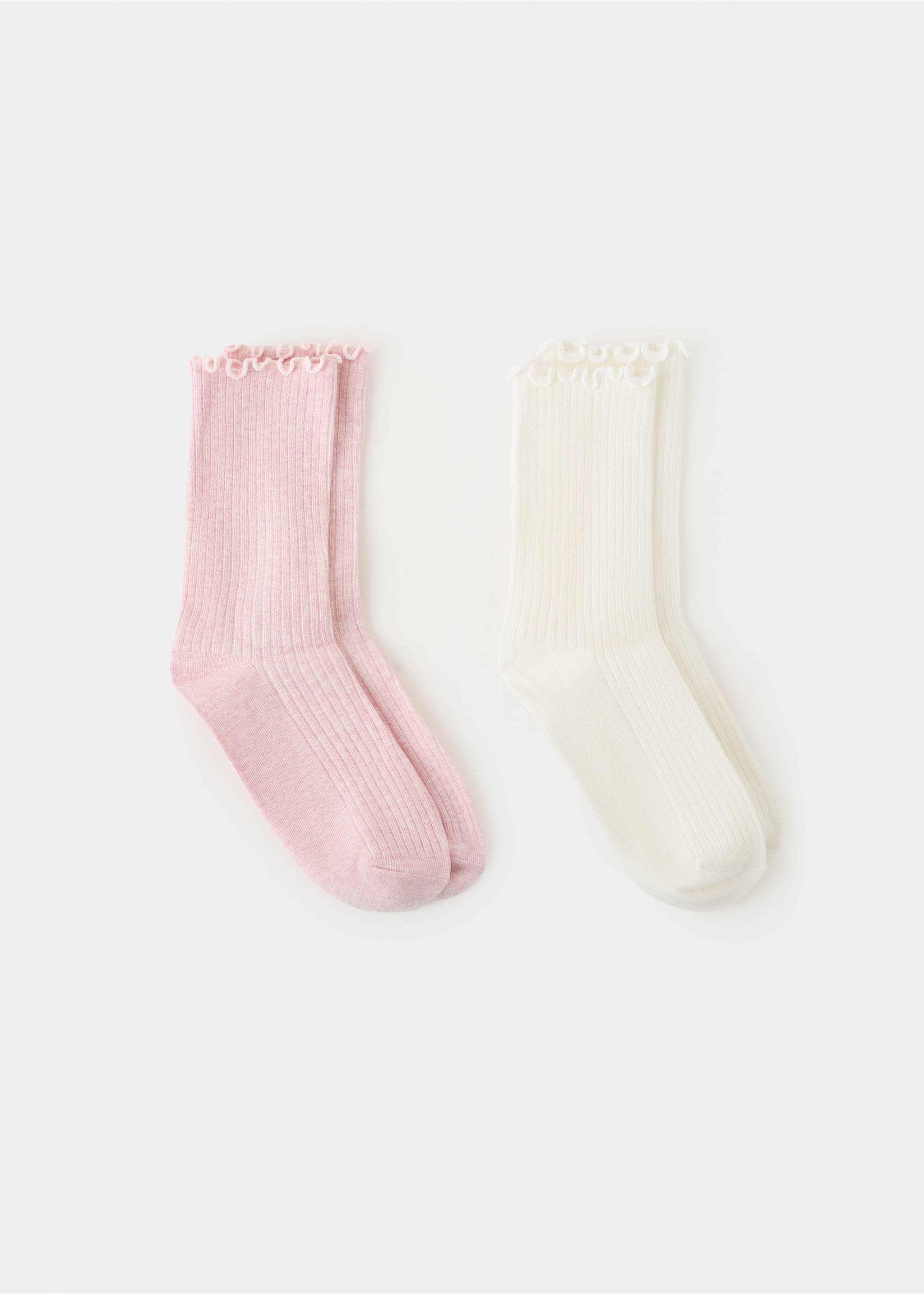 2 pack ribbed socks - Article without model, Pink. Ref: 27083736-00.