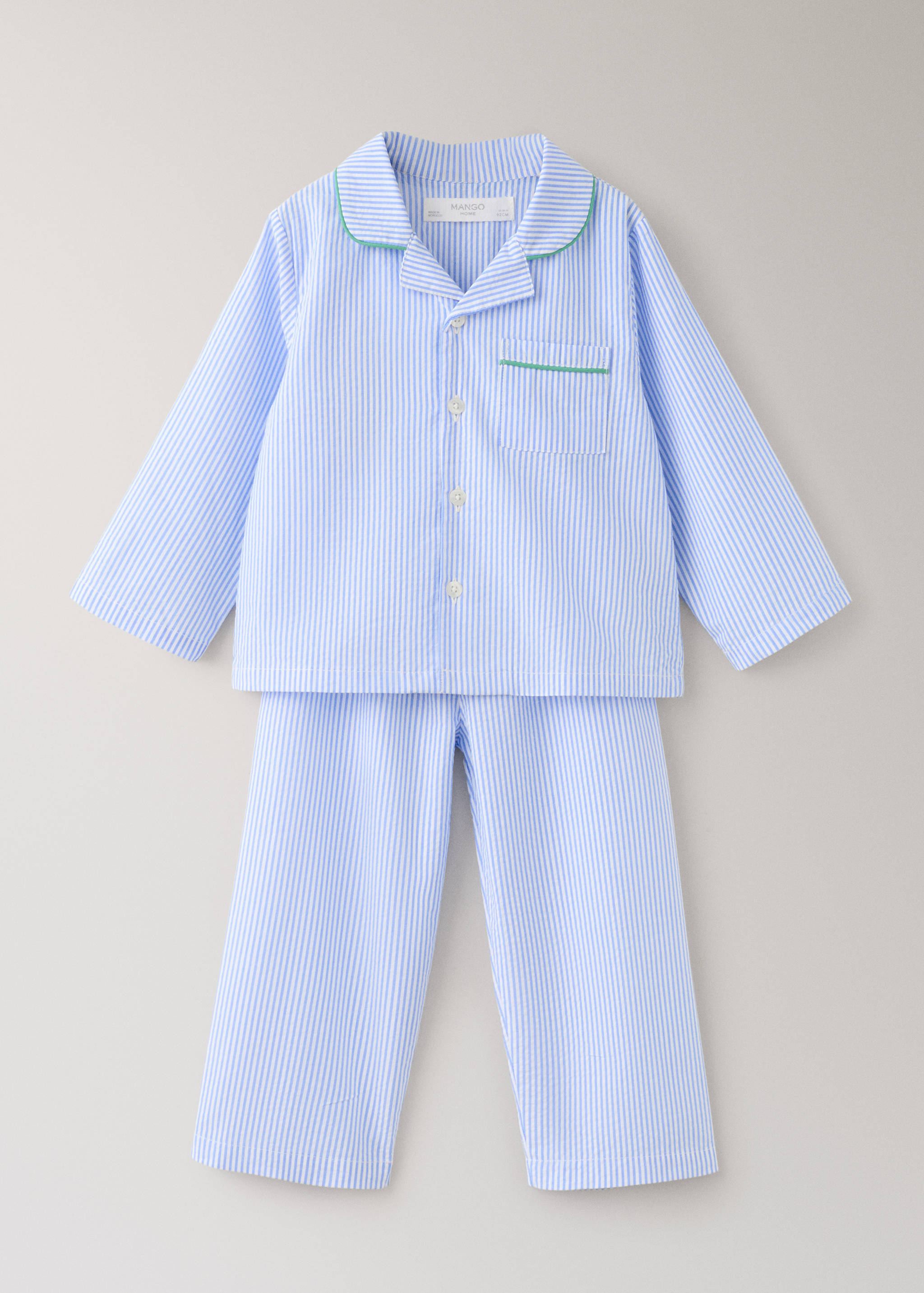 Striped cotton two-piece children’s pajamas - Article without model