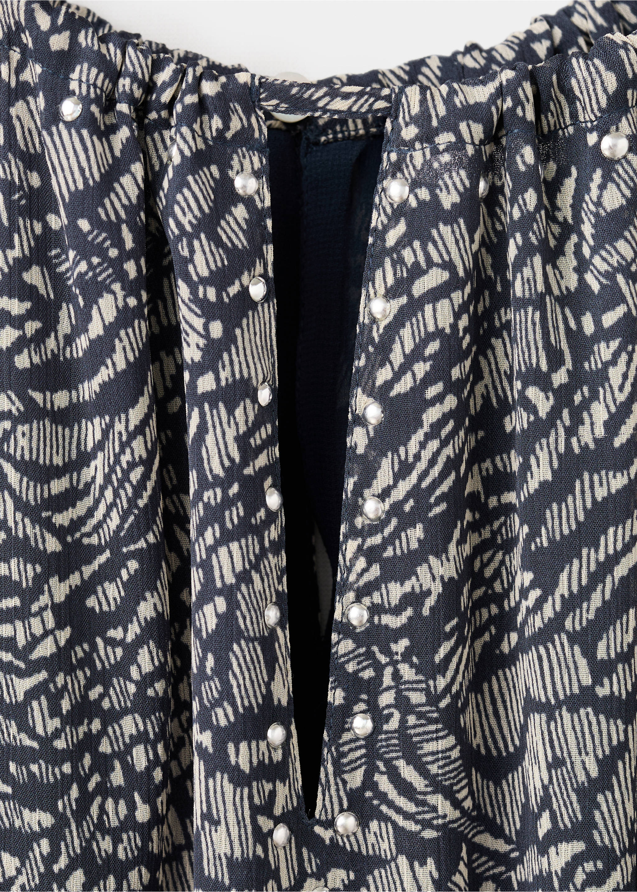 Cut-out frill dress - Details of the article 0, Navy. Ref: 27083739-00.