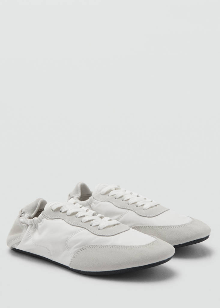 Lace-up leather sneakers — White