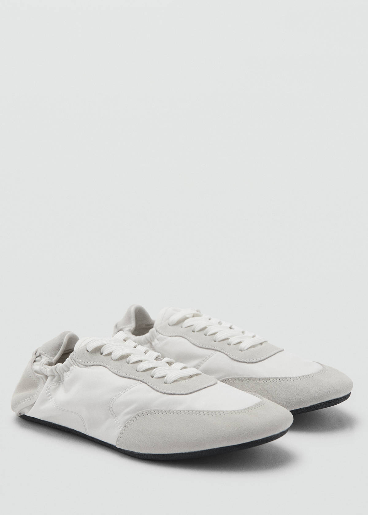 Lace-up leather sneakers — White