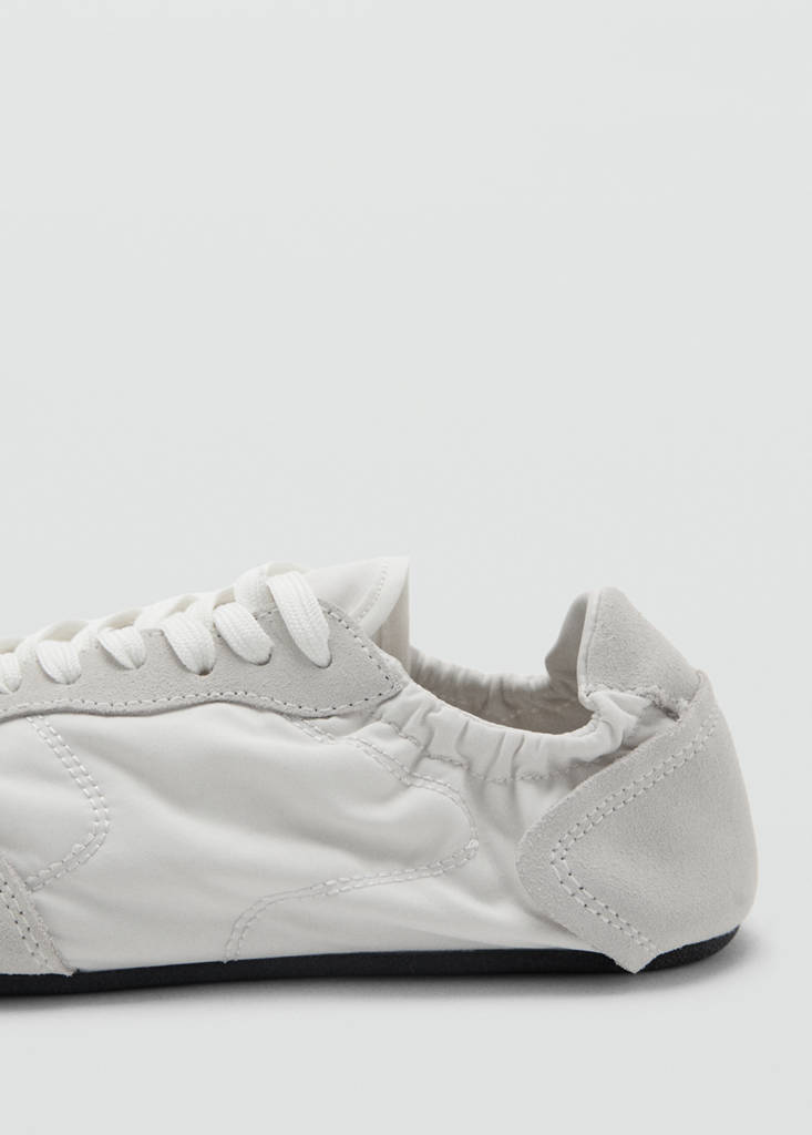 Lace-up leather sneakers — White