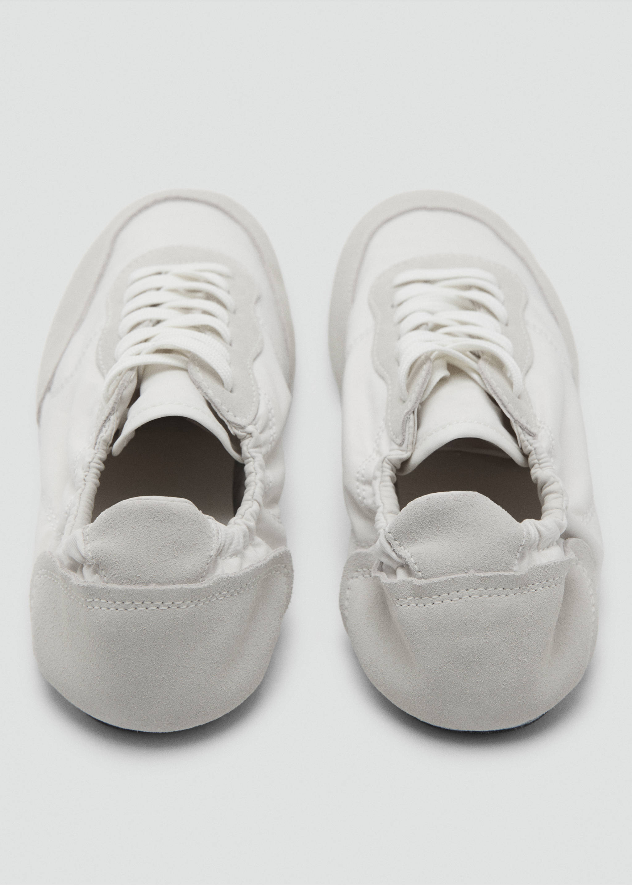 Lace-up leather sneakers - Details of the article 2, White. Ref: 27084043-00.