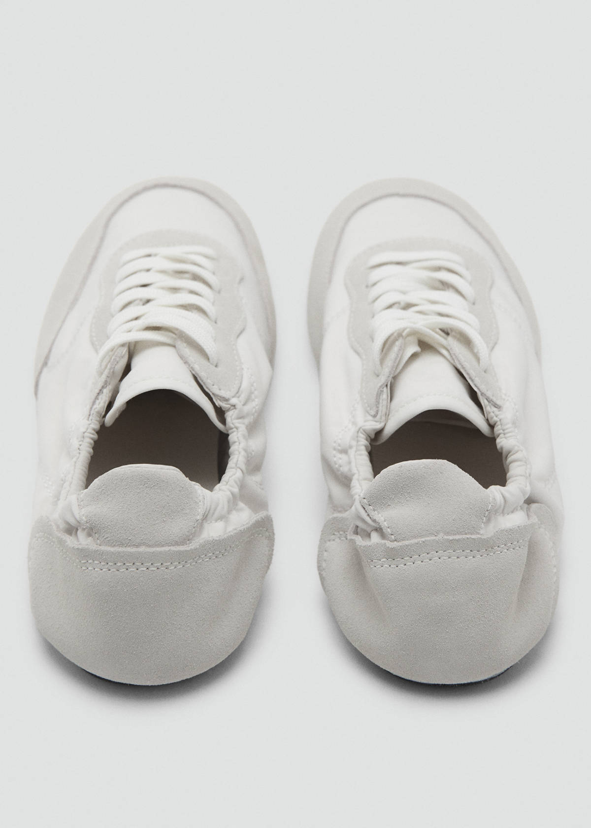 Lace-up leather sneakers — White