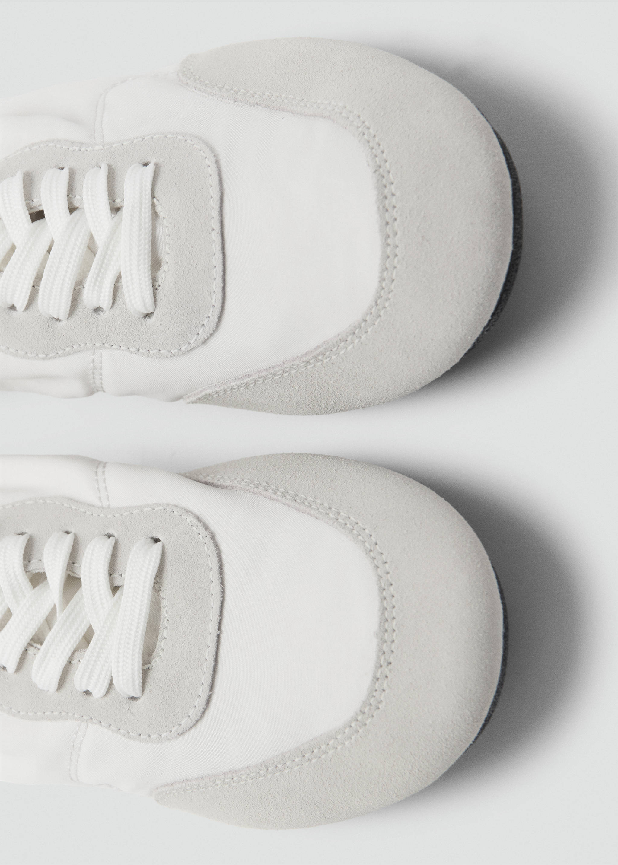 Lace-up leather sneakers - Details of the article 3, White. Ref: 27084043-00.