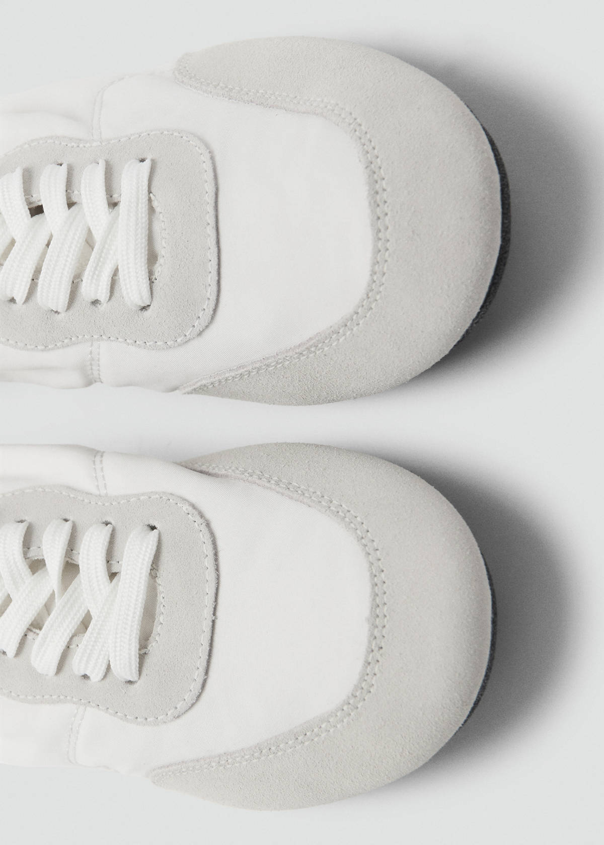 Lace-up leather sneakers — White