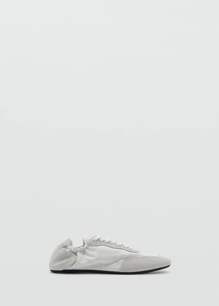 Lace-up leather sneakers — White