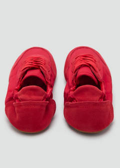Lace-up leather sneakers — Red 7
