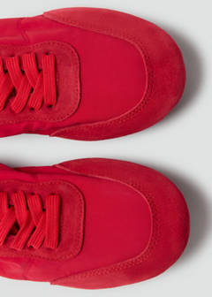 Lace-up leather sneakers — Red 8