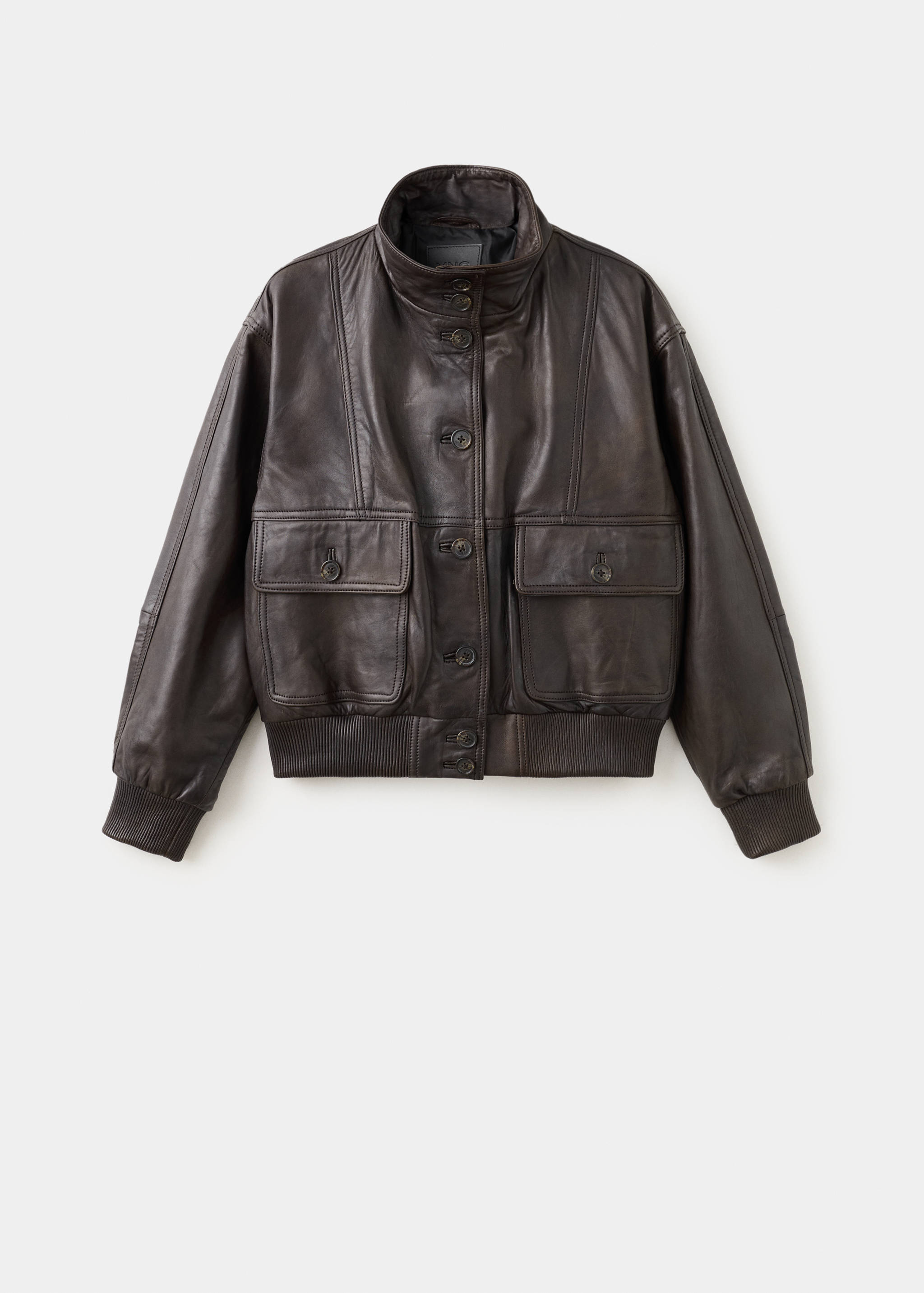 Cazadora piel cuello alto - Artículo sin modelo