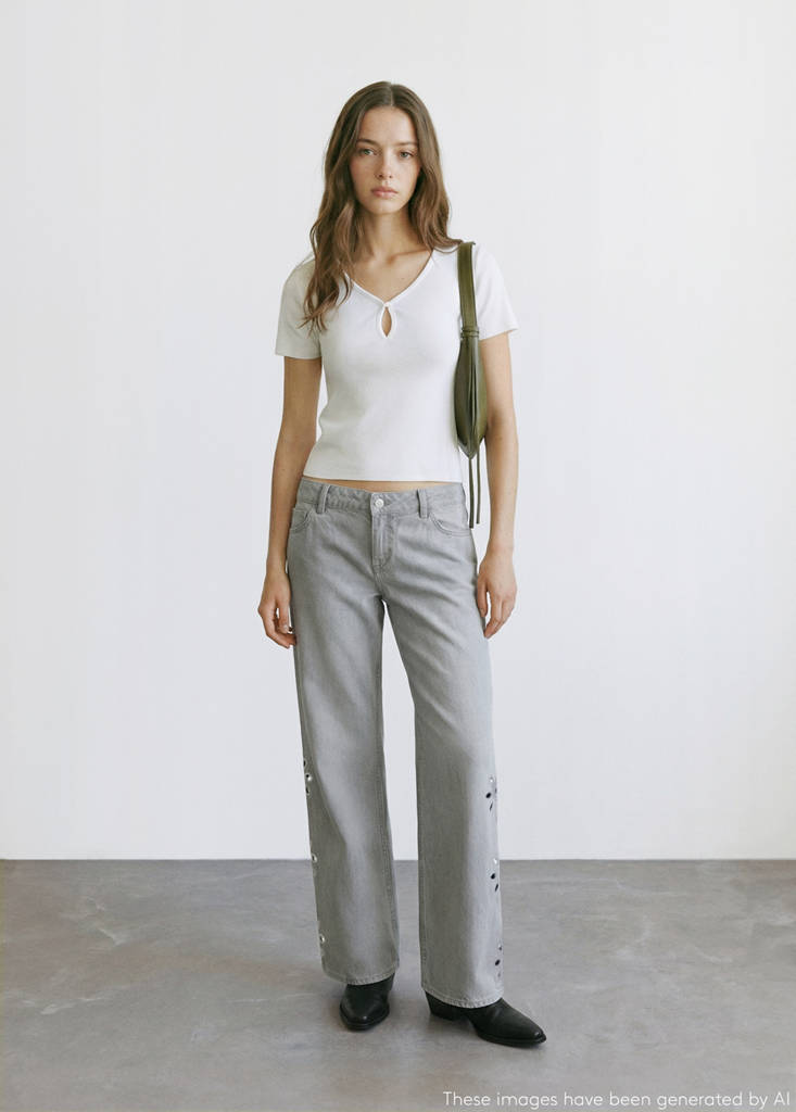 Short sleeve knitted t-shirt — Off White