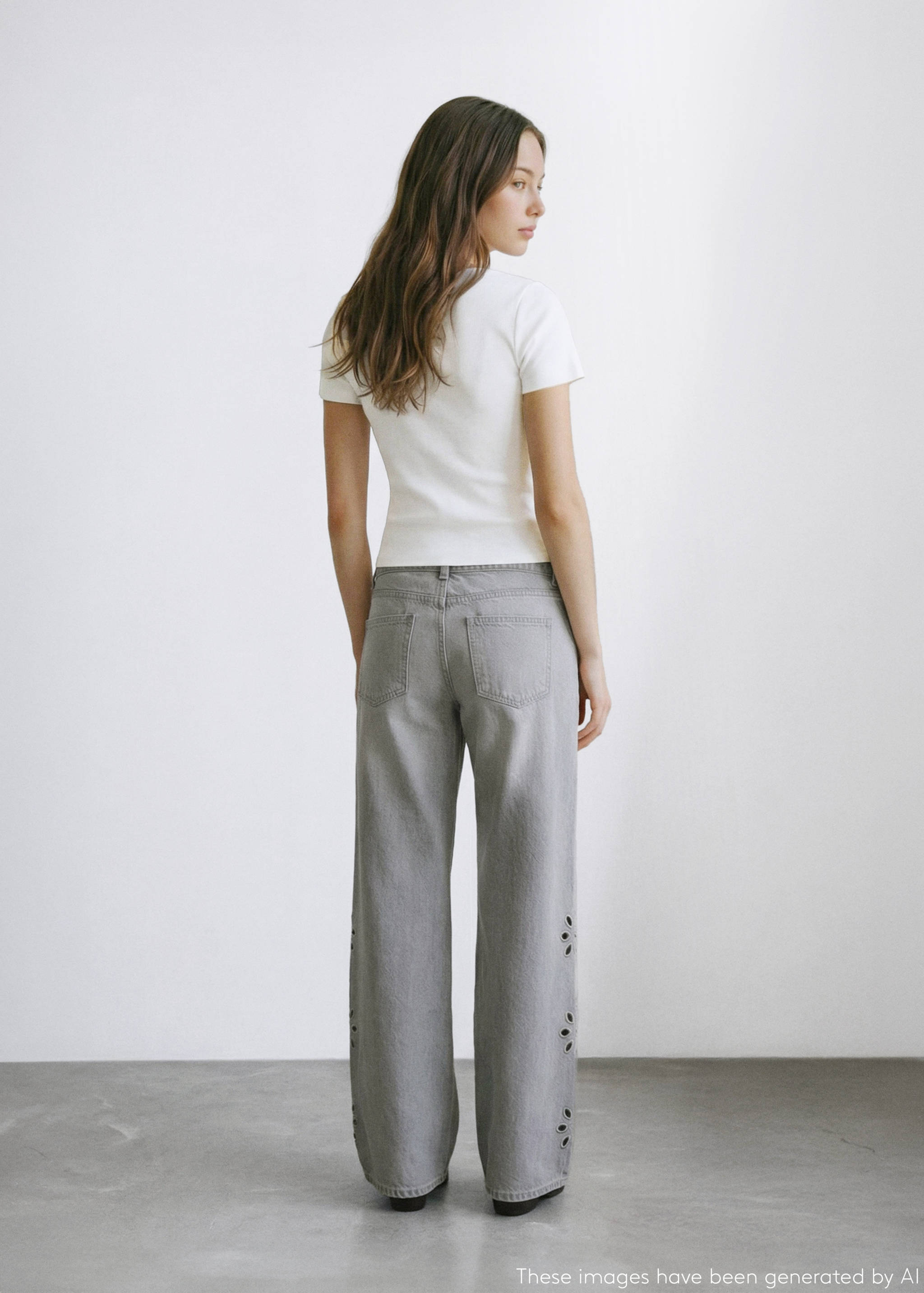 Short sleeve knitted t-shirt - Reverse of the article