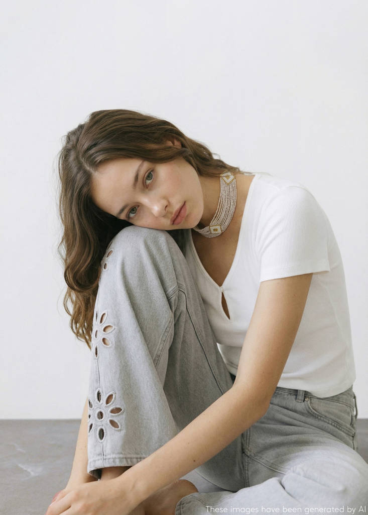 Short sleeve knitted t-shirt — Off White