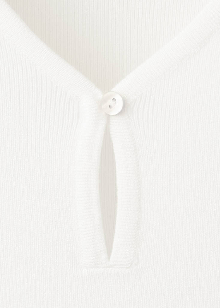 Short sleeve knitted t-shirt — Off White