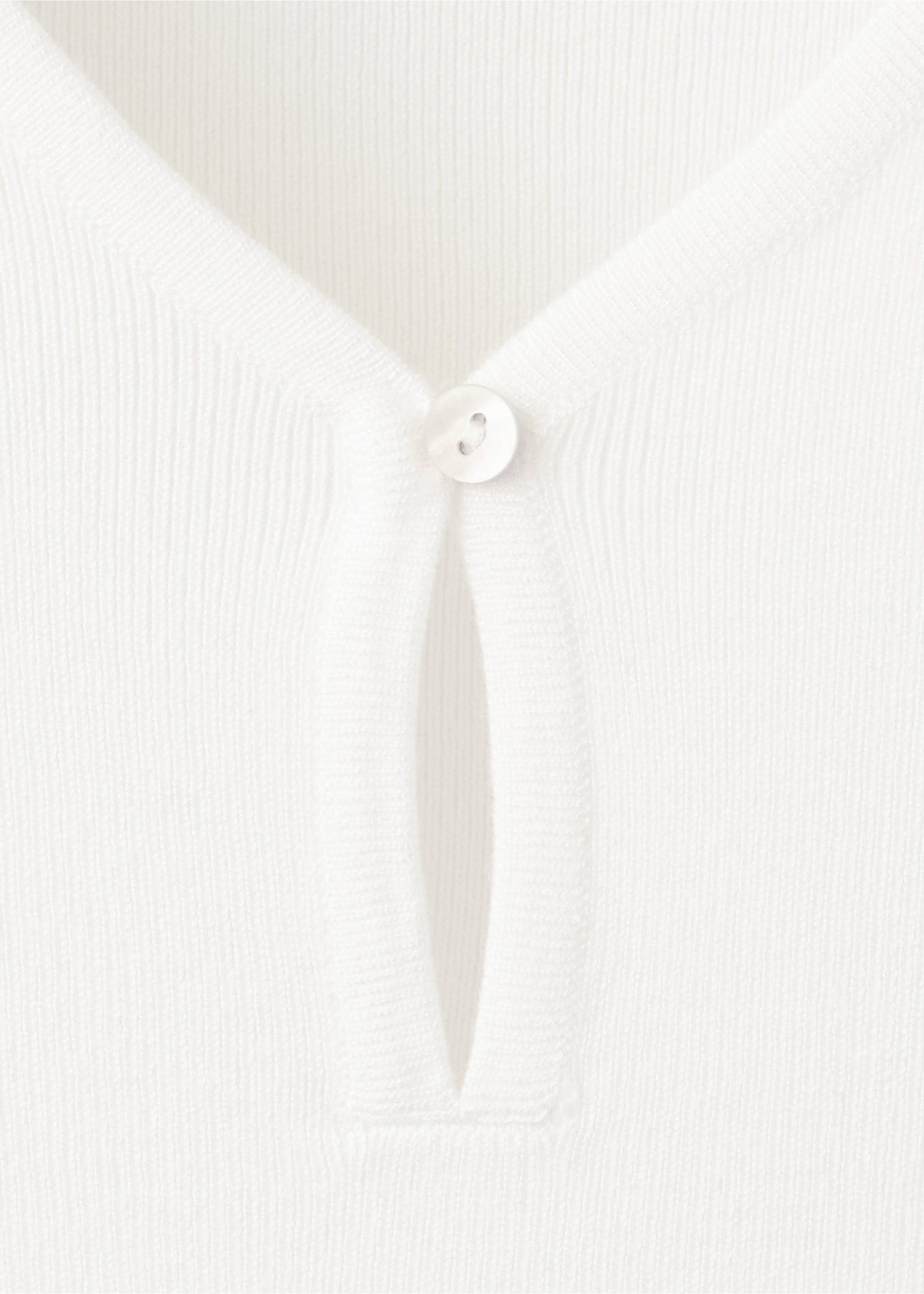 Short sleeve knitted t-shirt - Details of the article 8, Off White. Ref: 27084046-00.