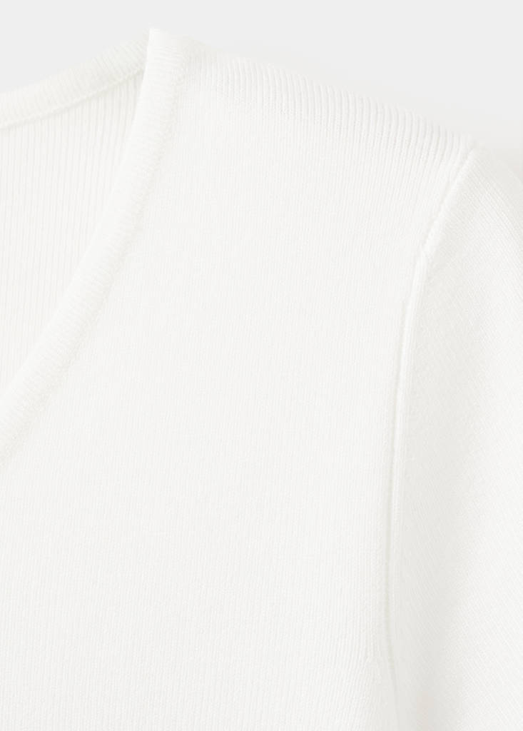 Short sleeve knitted t-shirt — Off White