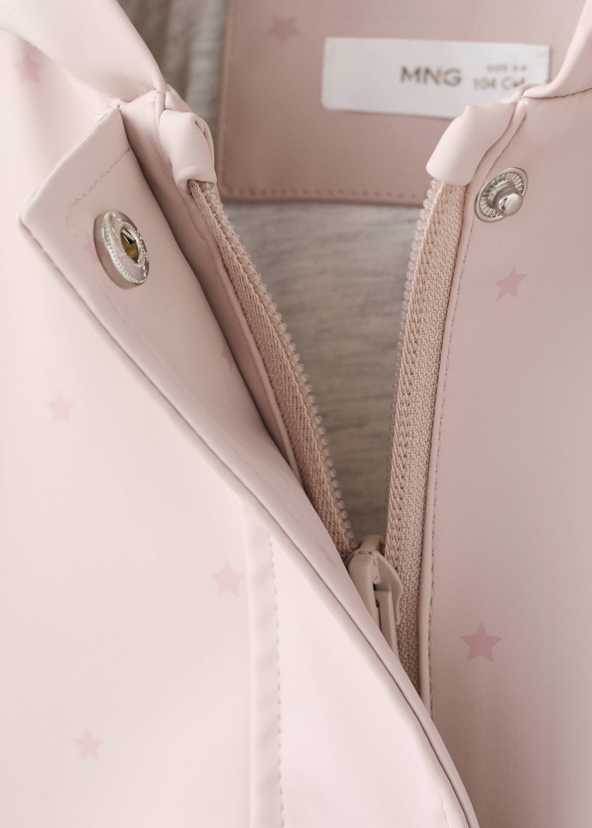 Rubberised star-print jacket - Details of the article 8