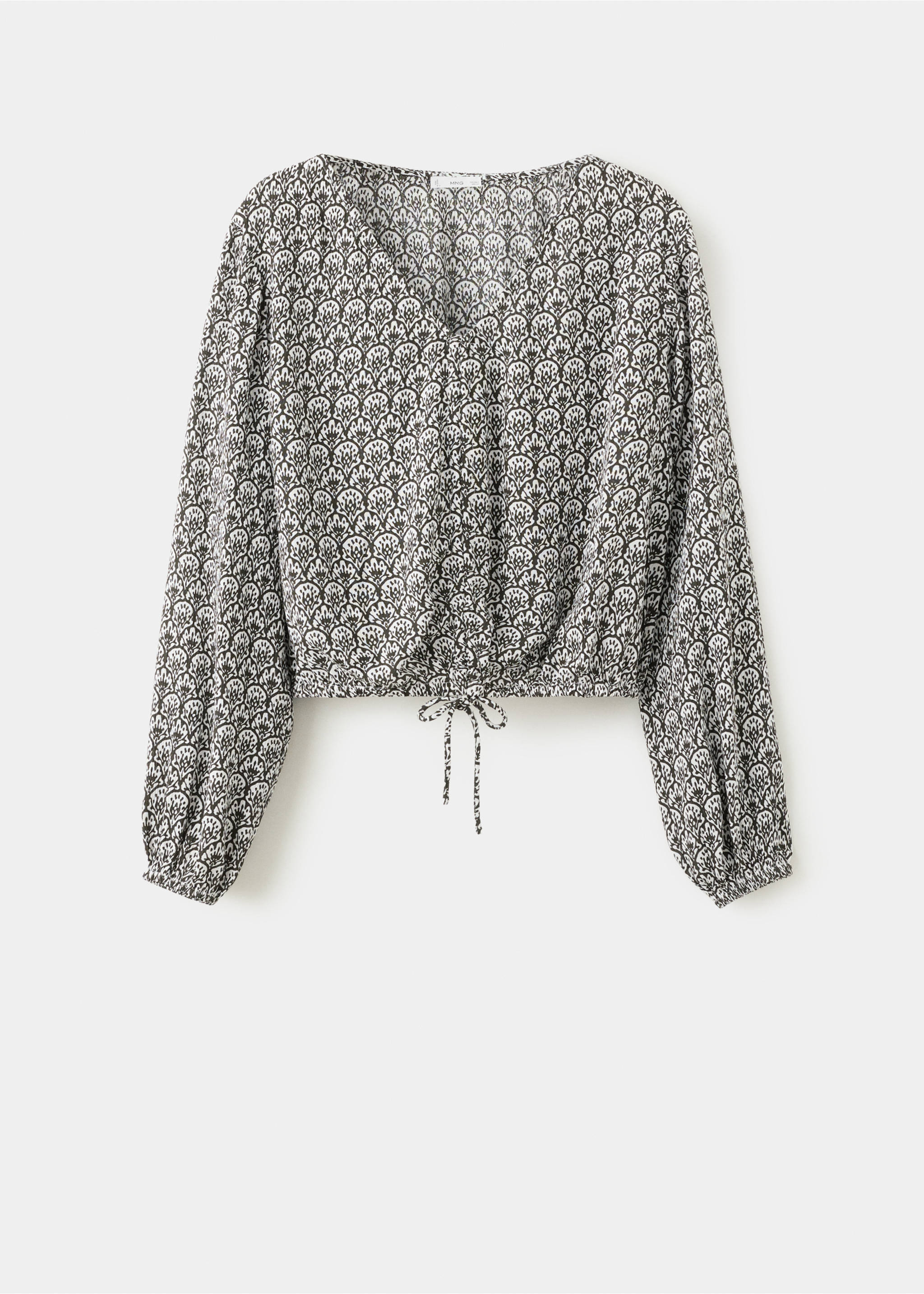Flowy printed blouse - Article without model, Charcoal. Ref: 27084051-00.