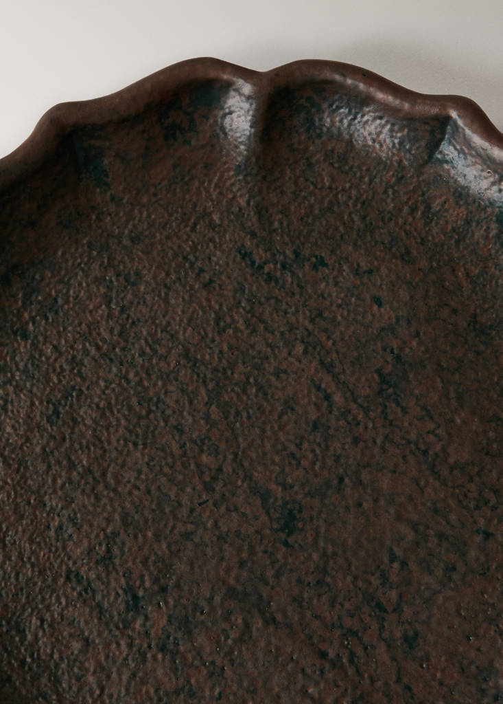 Relief edge appetiser plate — Dark Heather Grey