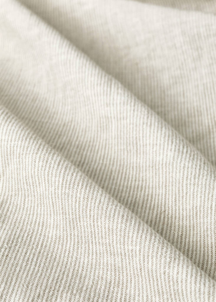 Children's fitted sheet cotton linen stripes 90cm bed - thumbnail 3