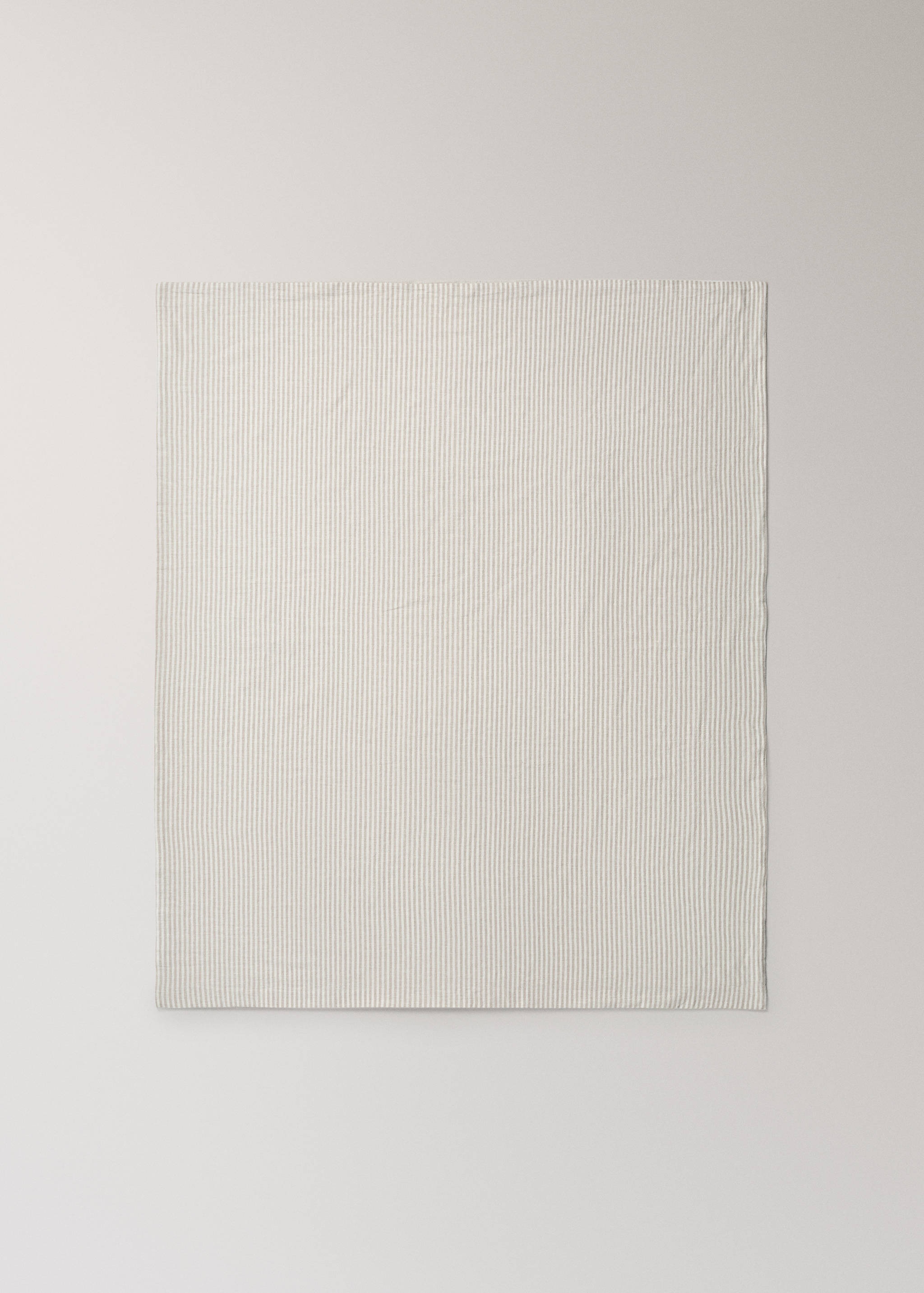 Capa de edredão de berço de algodão e linho às riscas - Pormenor do artigo 4