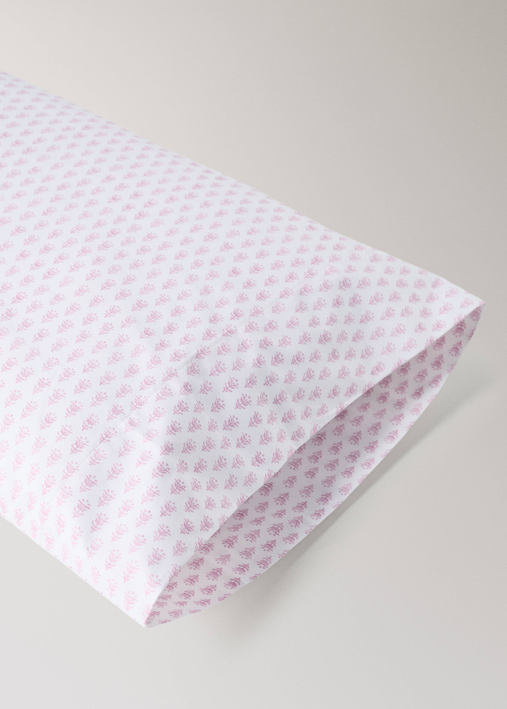 Children's pillowcase in cotton percale with mini flower print 45x110 cm - Details of the article 1